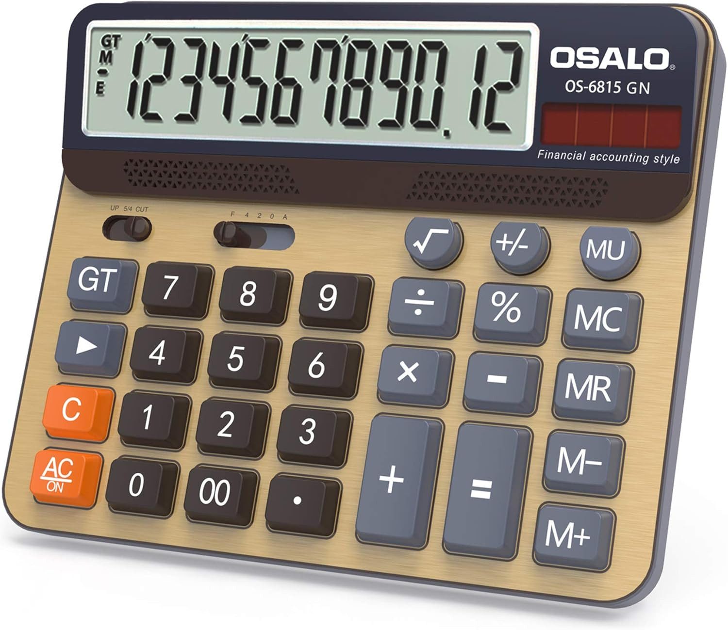 Taschenrechner 12-stelliger mit großem Display & großen Tasten
