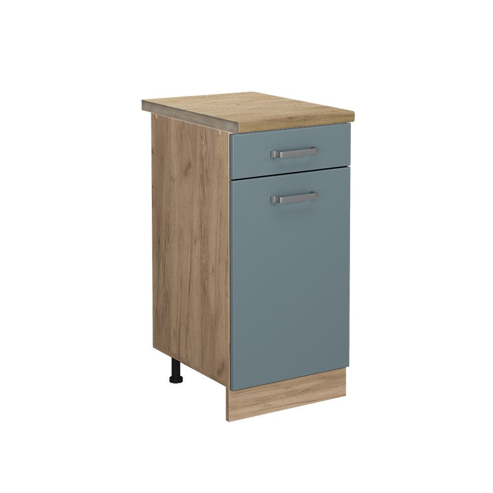 Vicco Unterschrank R-Line, Blau-Grau/Goldkraft Eiche, 40 günstig online kaufen