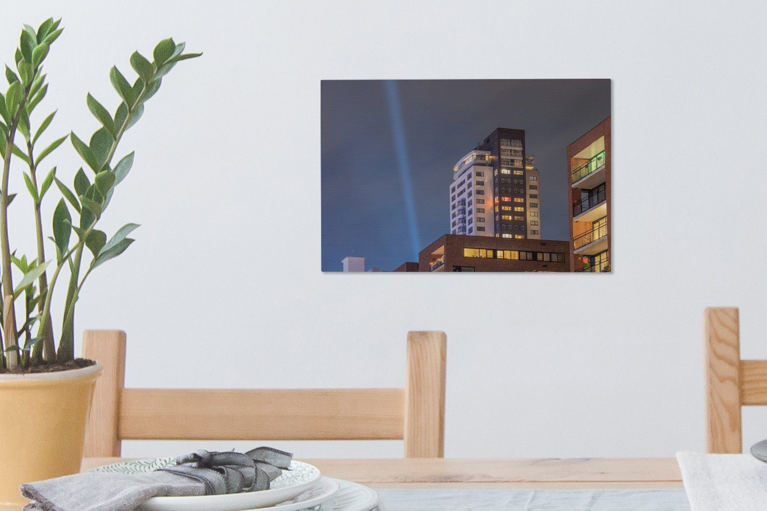 OneMillionCanvasses® Leinwandbild Licht - cm (1 Wandbild 30x20 Architektur, Wanddeko, - St), Eindhoven Leinwandbilder, Aufhängefertig