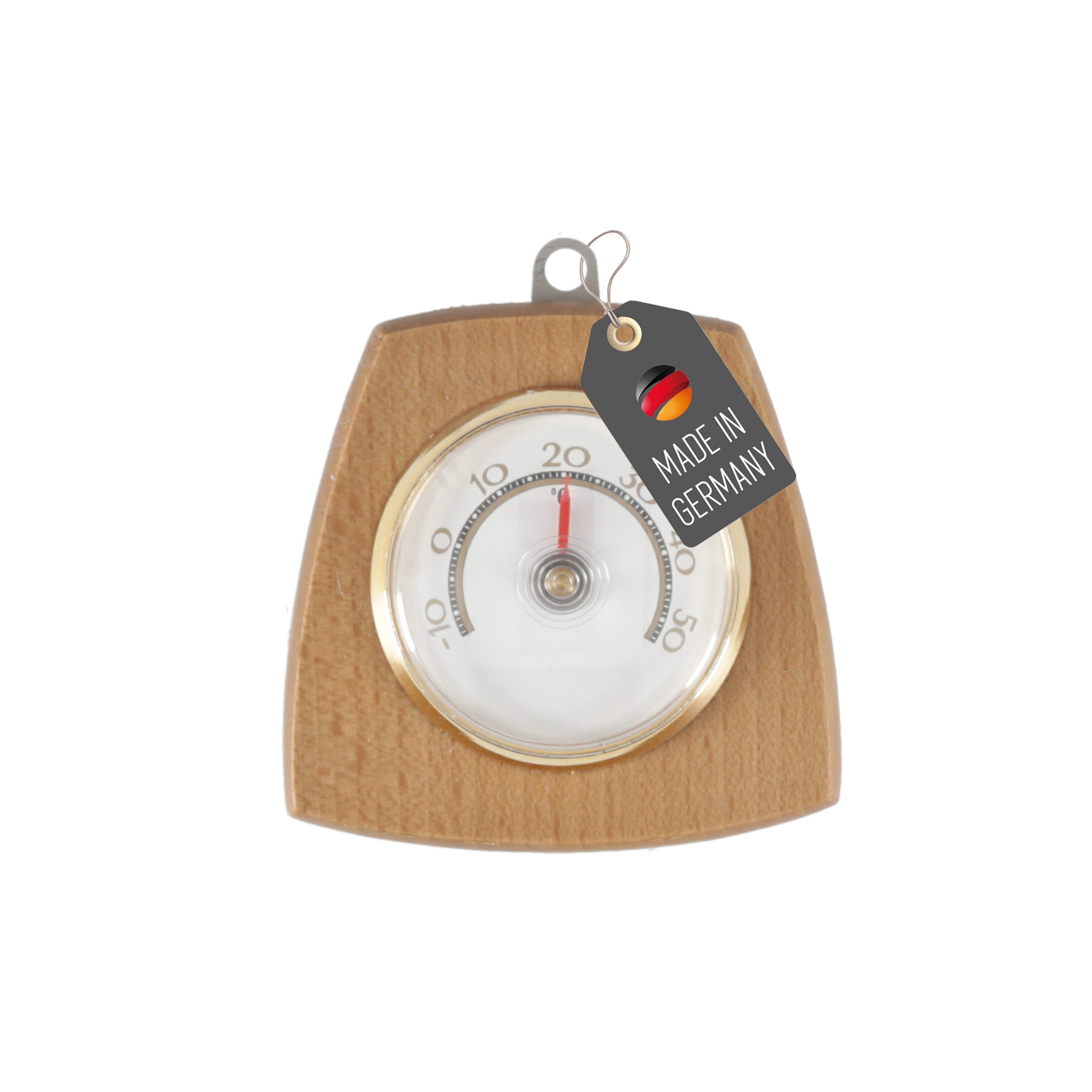Raumthermometer Bimetall Holz Thermometer