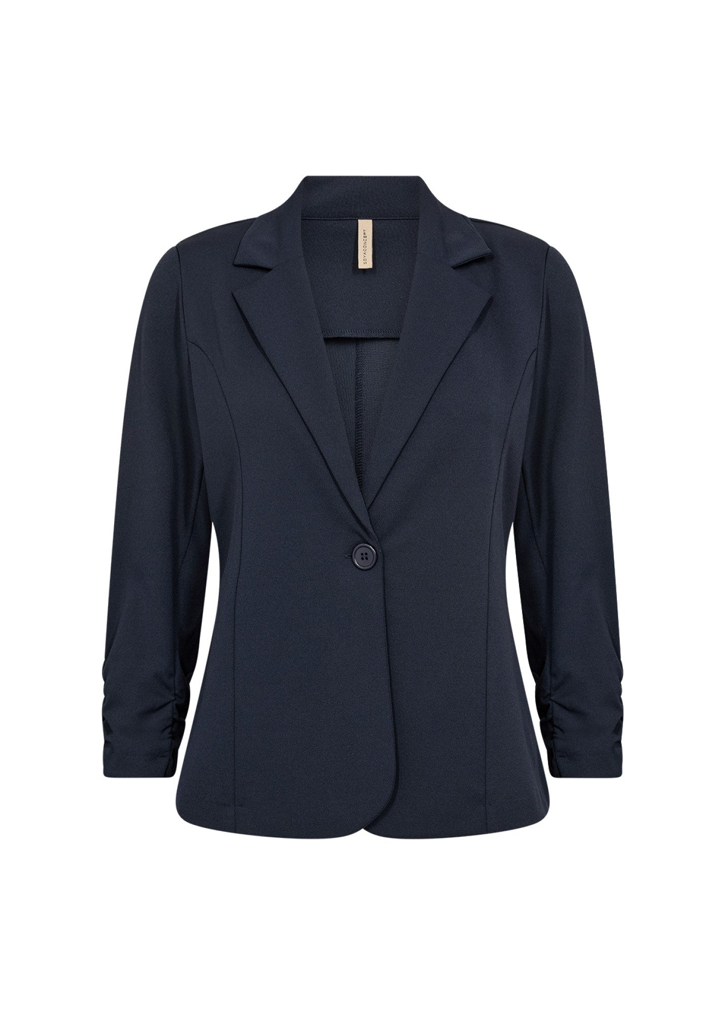 soyaconcept Kurzblazer SC-SIHAM 97 aus Polyester und Elasthan, normale Schnittform, 1-Knopf-Form