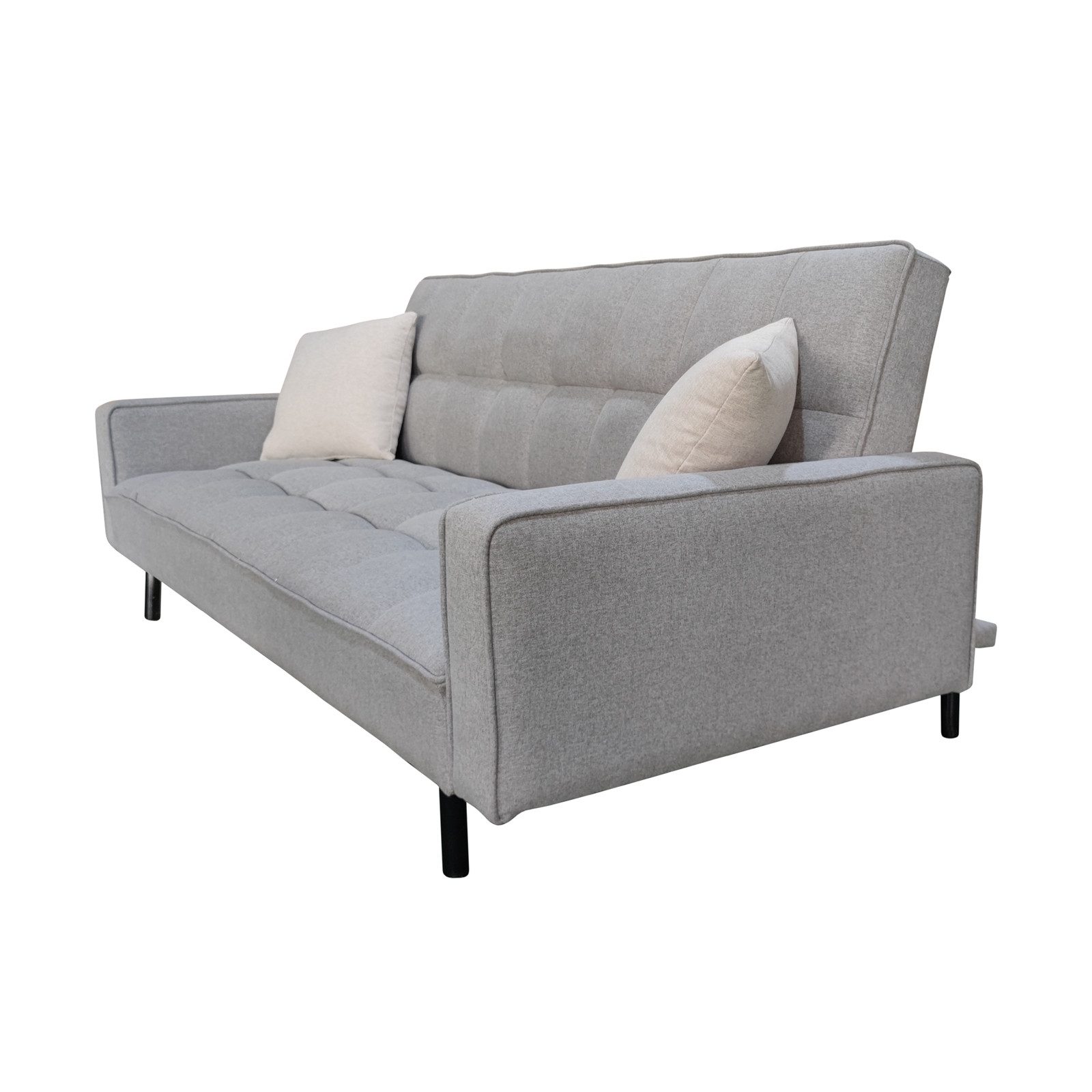HTI-Living Schlafsofa Schlafsofa Brigga One Grau, Stück 1 Teile, Funktionscouch inklusive 2 Zierkissen