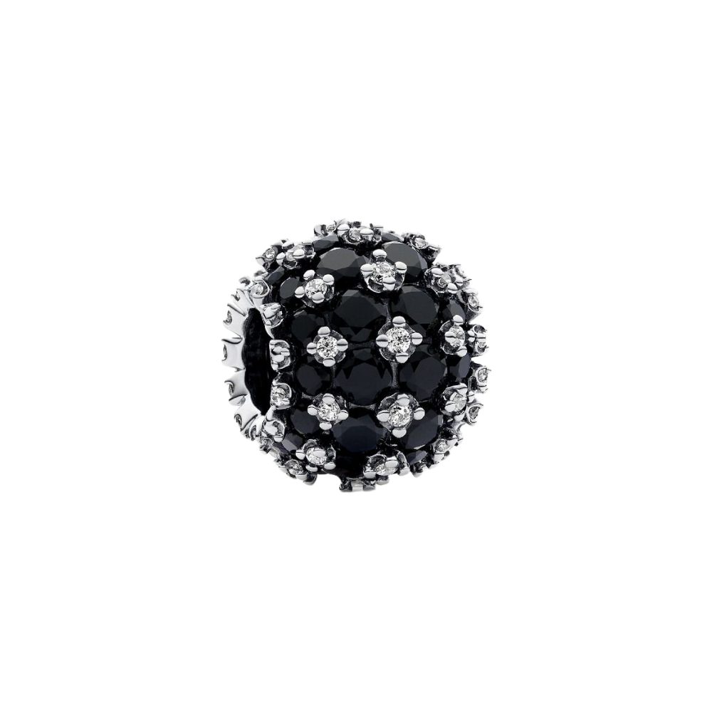 Pandora Charm Kugel 792630C04, Pavé, Schwarz, Zirkonia