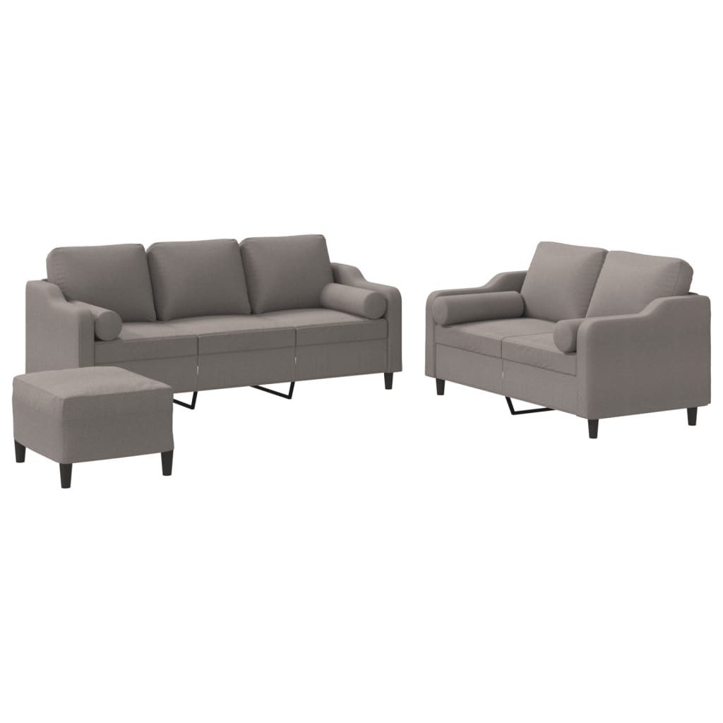 vidaXL Sofa 3-tlg. Sofagarnitur mit Kissen günstig online kaufen