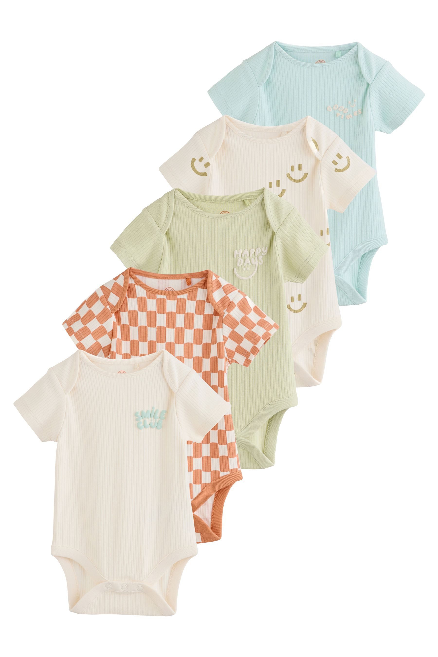 Kurzarmbody Kurzärmelige Baby Bodysuits im 5er-Pack