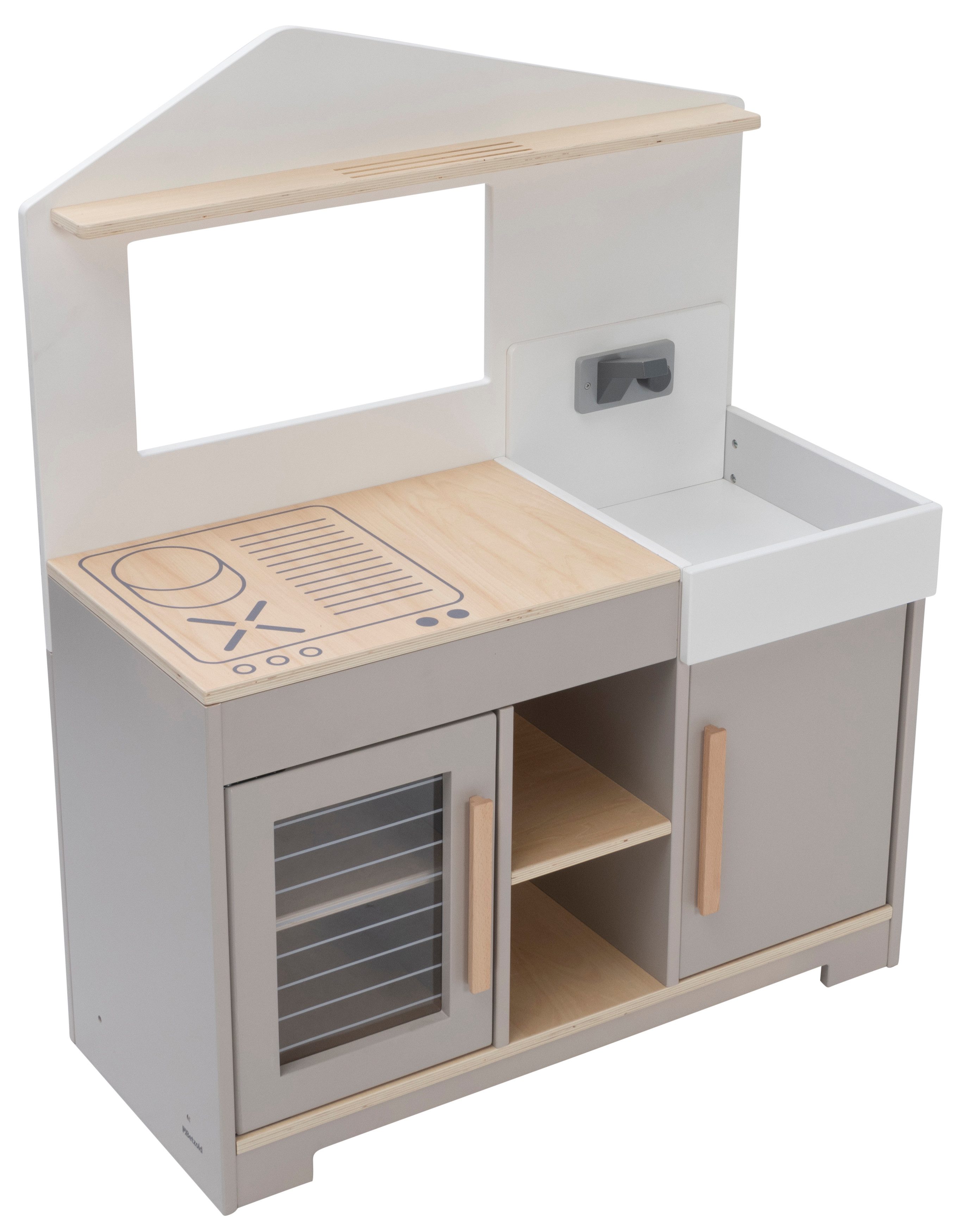 Betzold Kinder-Küchenset Kinderküche mit Kiosk - Spielküche aus Holz
