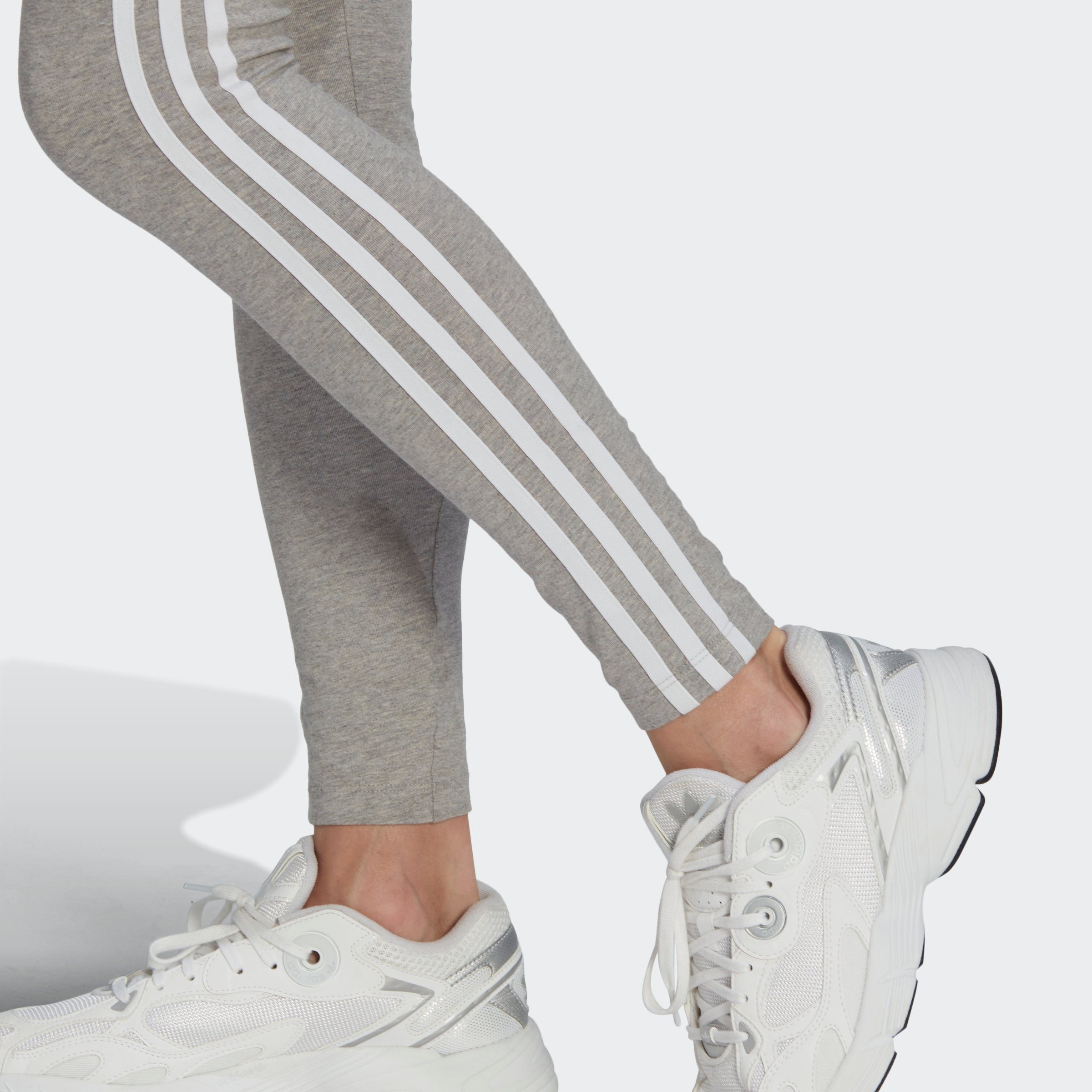 (1-tlg) Leggings adidas 3-STREIFEN Grey Originals ADICOLOR Heather CLASSICS Medium