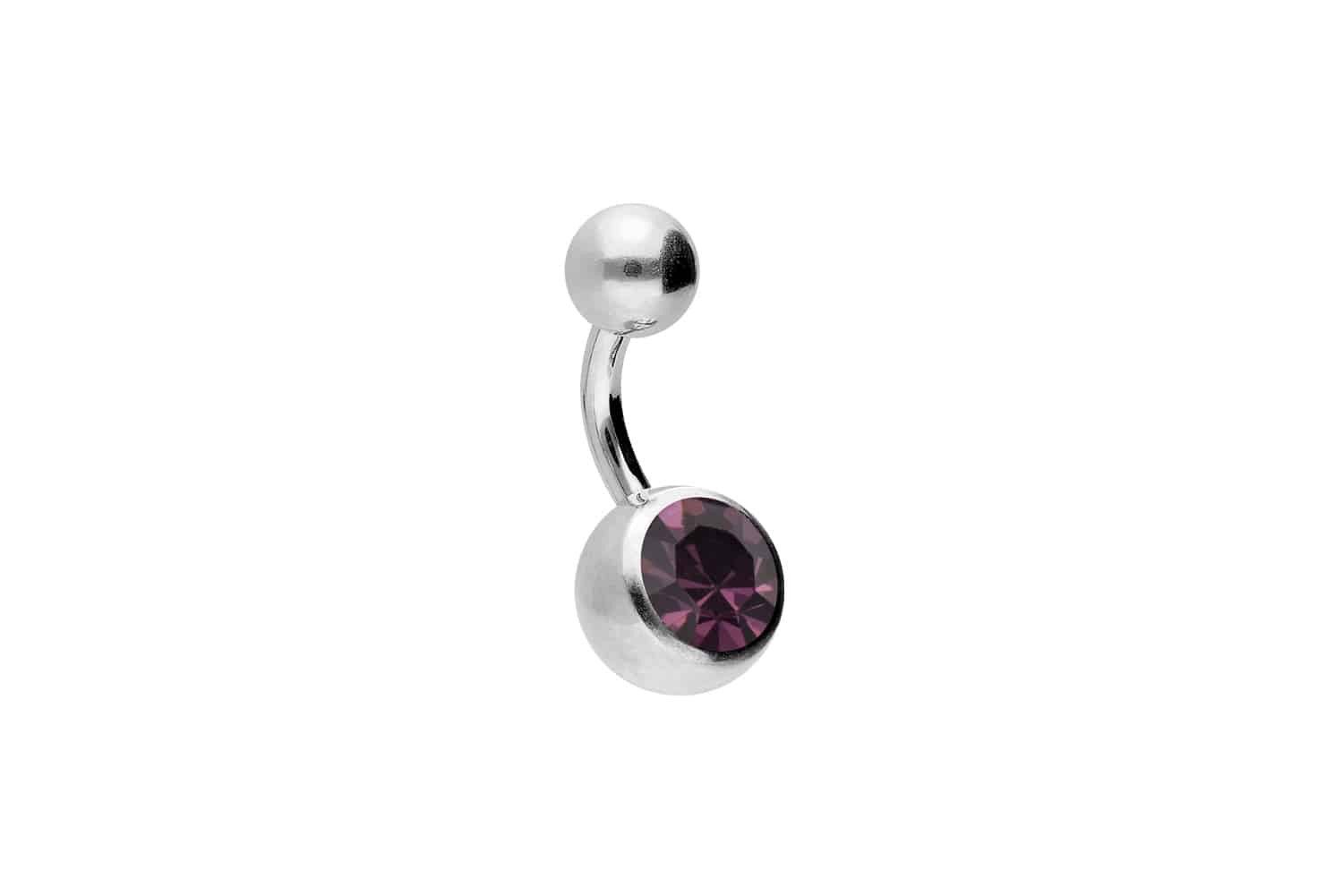 PIERCINGLINE Bauchnabelpiercing Chirurgenstahl Bananabell KRISTALL (Bananab günstig online kaufen