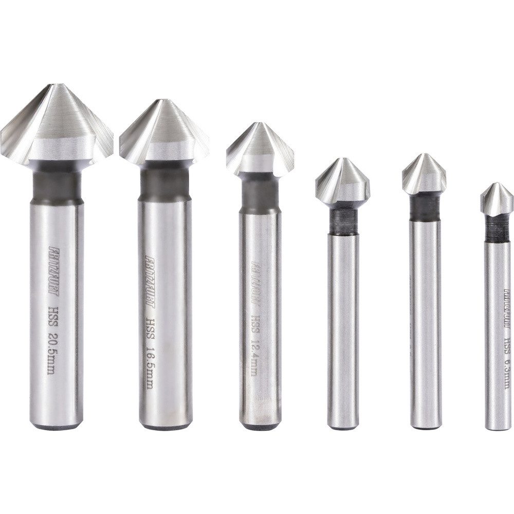 FRITZFURT Senkbohrer FRITZFURT 3201-3206 Kegelsenker-Set 6teilig 6.3 mm, 8.3 mm, 10.4 mm