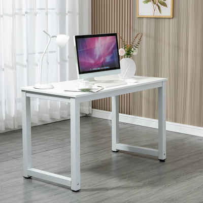 Thanaddo Arbeitstisch 60 x 120 cm Schreibtisch, Kleiner Computertisch, Bürotisch für Büro