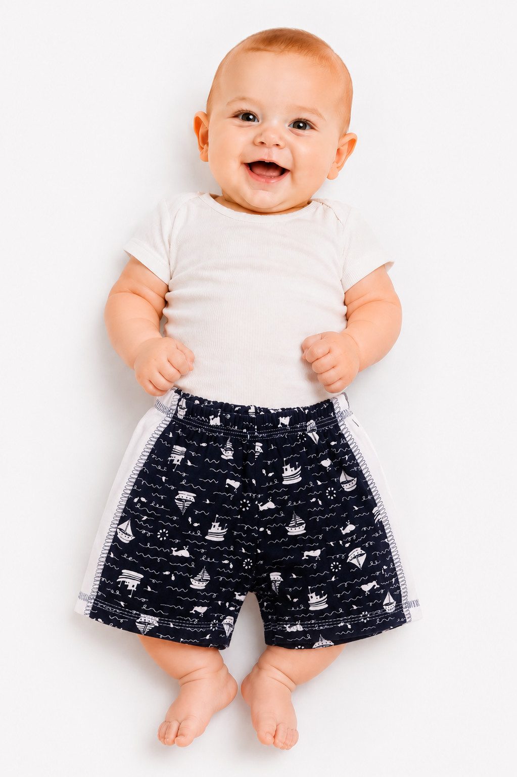 La Bortini Shorts Kurze Hose Baby Sommershorts für Neugeborene aus Baumwolle, 44 50 56 62 68 74 80 86 92 98