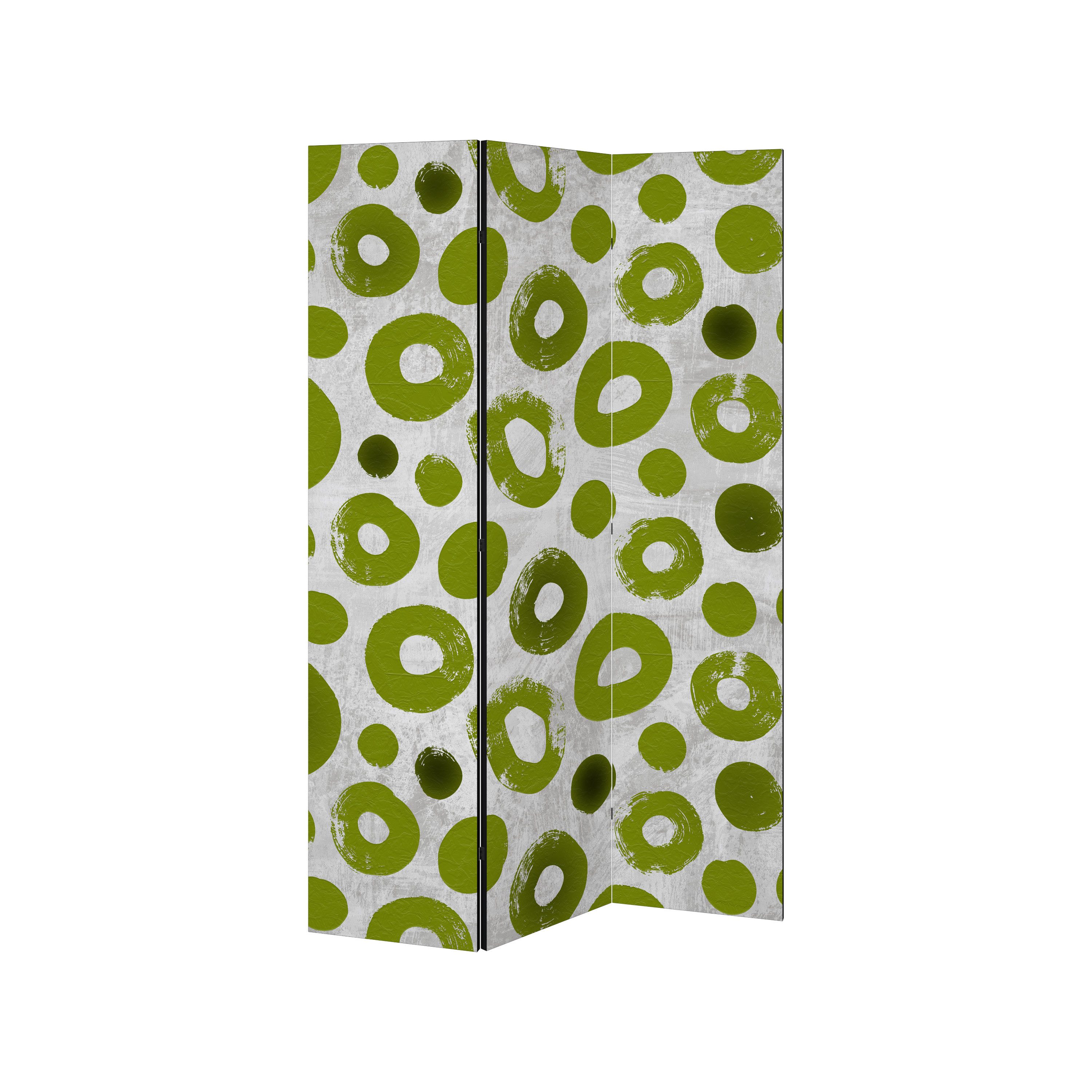 SPACEREBELS Paravent GREEN RHAPSODY (1 St), Raumteiler mit 3 Paneelen, beidseitig bedruckt, 114 x 168 cm