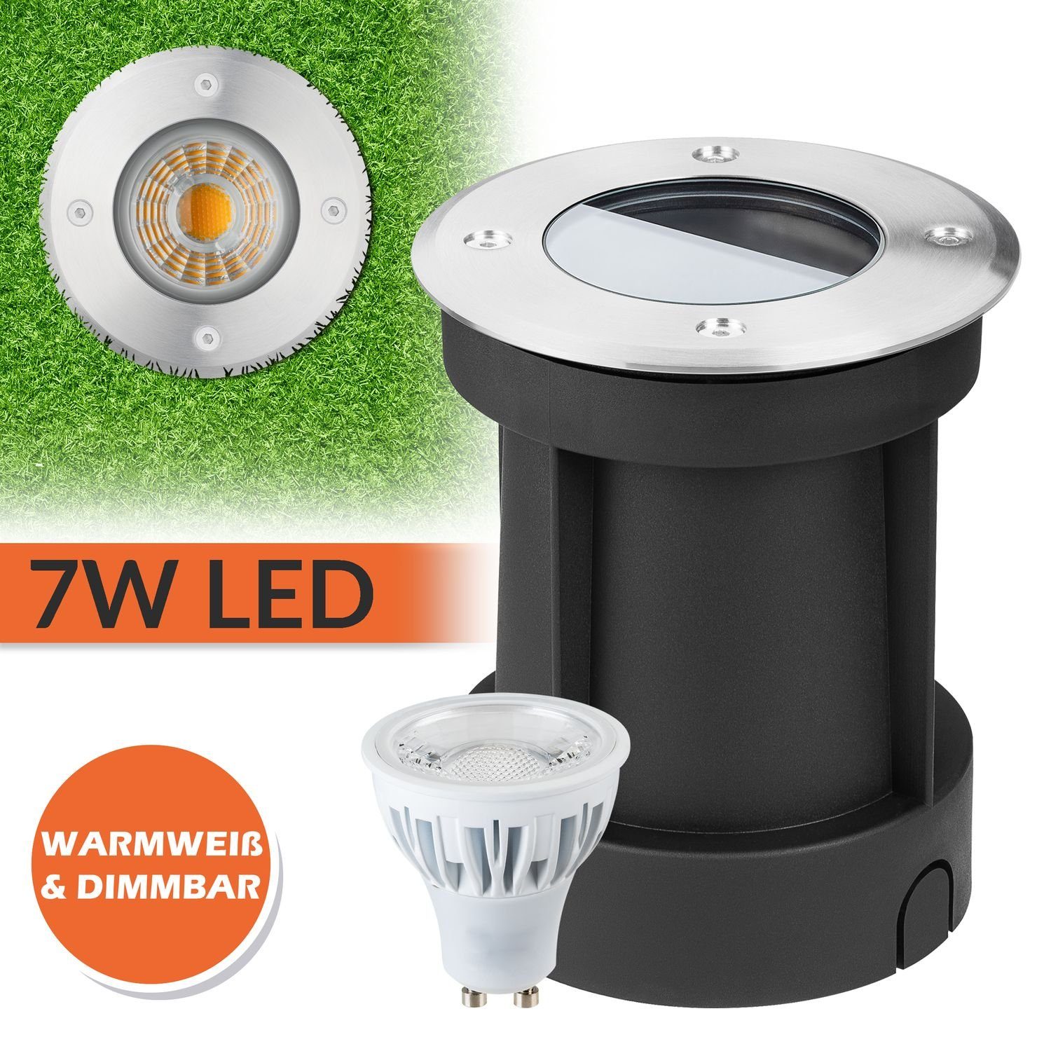 LEDANDO mit Einbaustrahler LEDANDO GU10 von Bodeneinbaustrahler LED LED Markenstrahler LED Set -