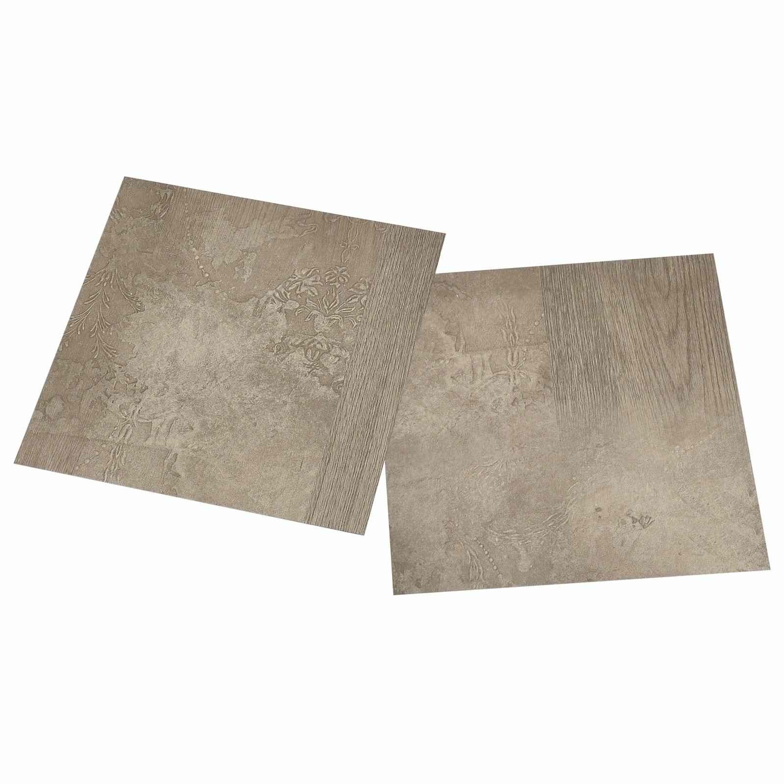 vidaXL Teppichboden Selbstklebende Bodenplanken Dunkelgrau und Schwarz, Quadratisch, Höhe: 0.15 mm