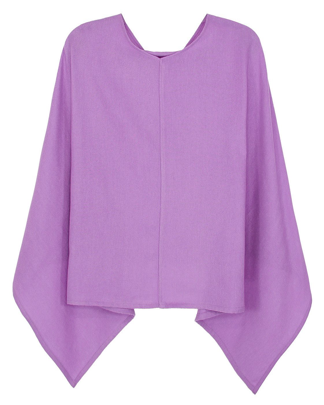 dy_mode Strickponcho Damen Poncho in Unifarben Weiches Strickponcho Cape Herbst Umhang in Unifarbe, Vorne Kurz - Seitlich Lang Schnitt