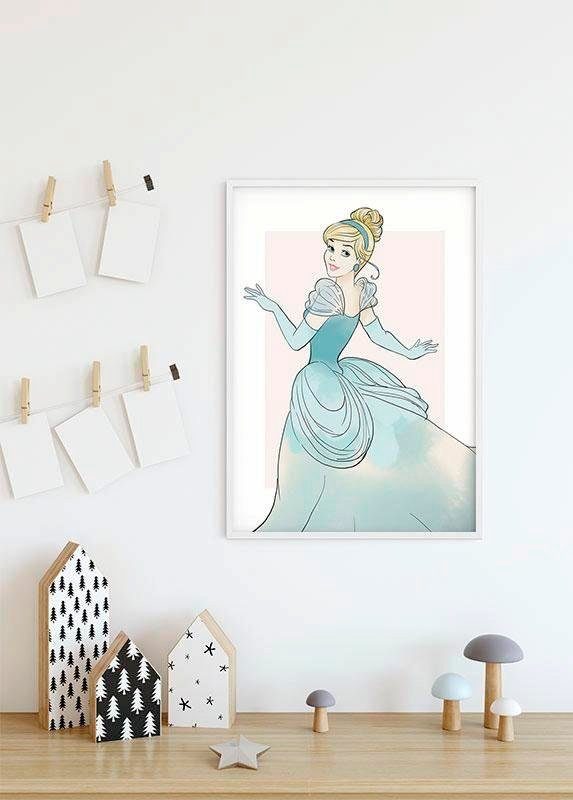 Kinderzimmer, St), Komar Disney Beauty, Cinderella Schlafzimmer, (1 Wohnzimmer Poster