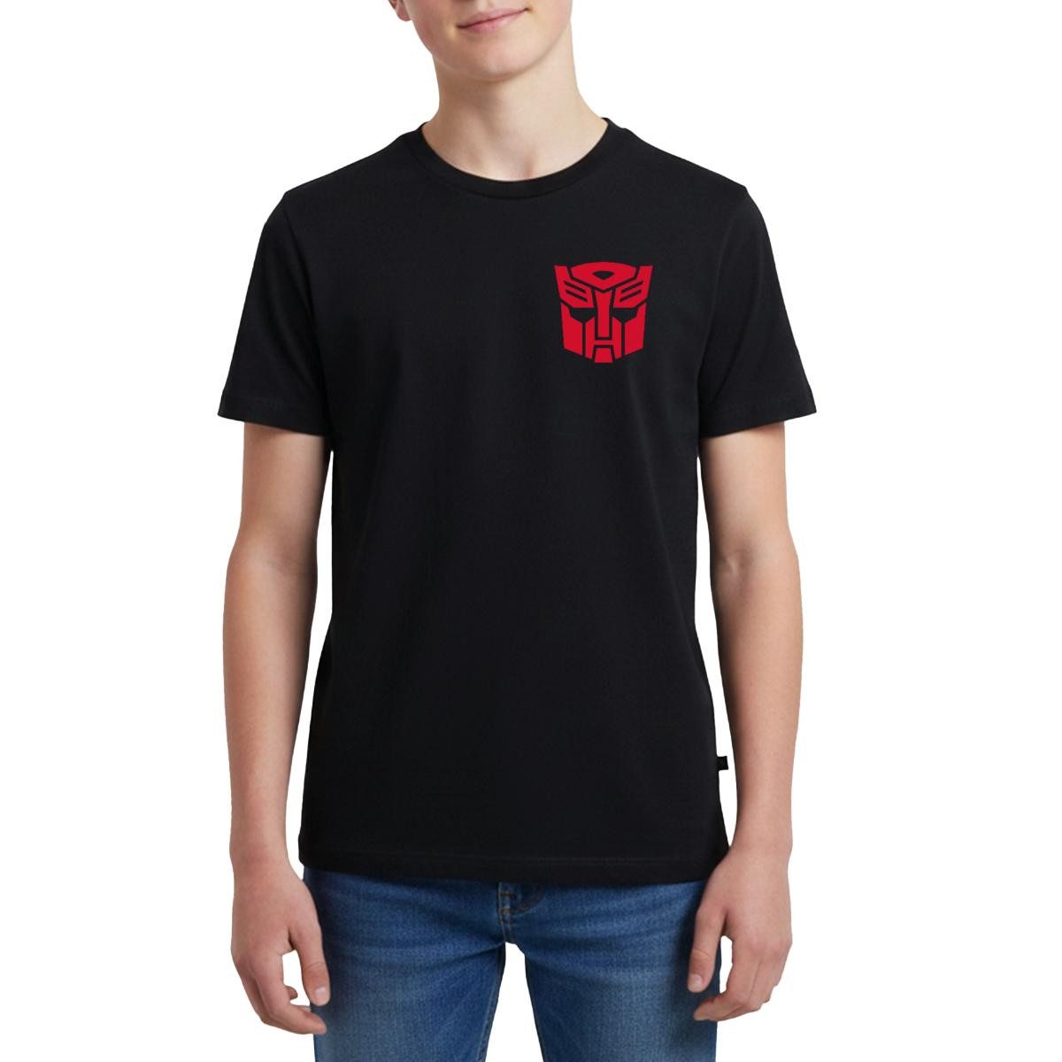 T-Shirt Transformers Earth Spark Symbol Brustmotiv Autobot Teenager Premium T-