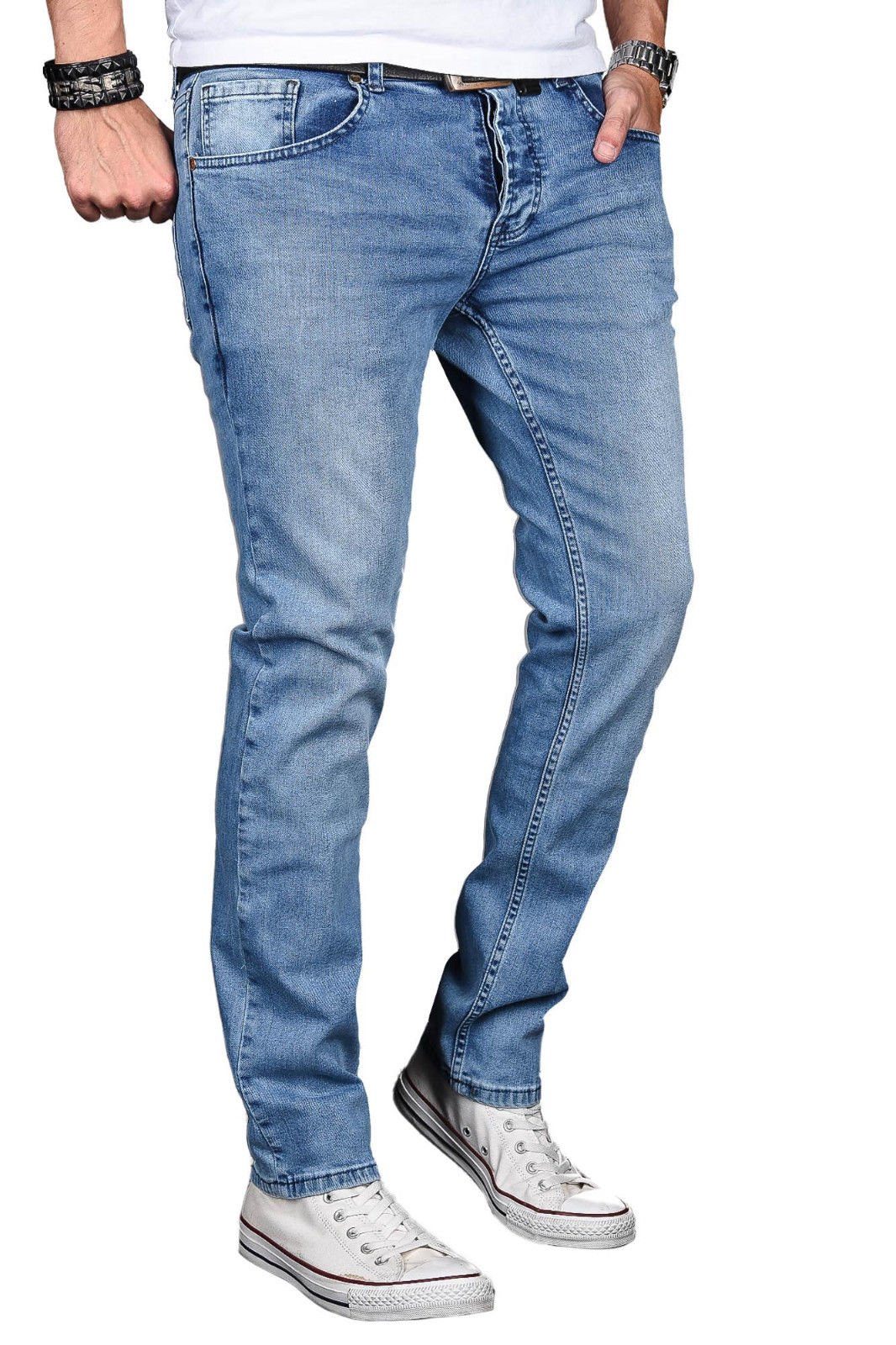 Alessandro Salvarini Slim-fit-Jeans ASLuca Stretch mit Elasthan