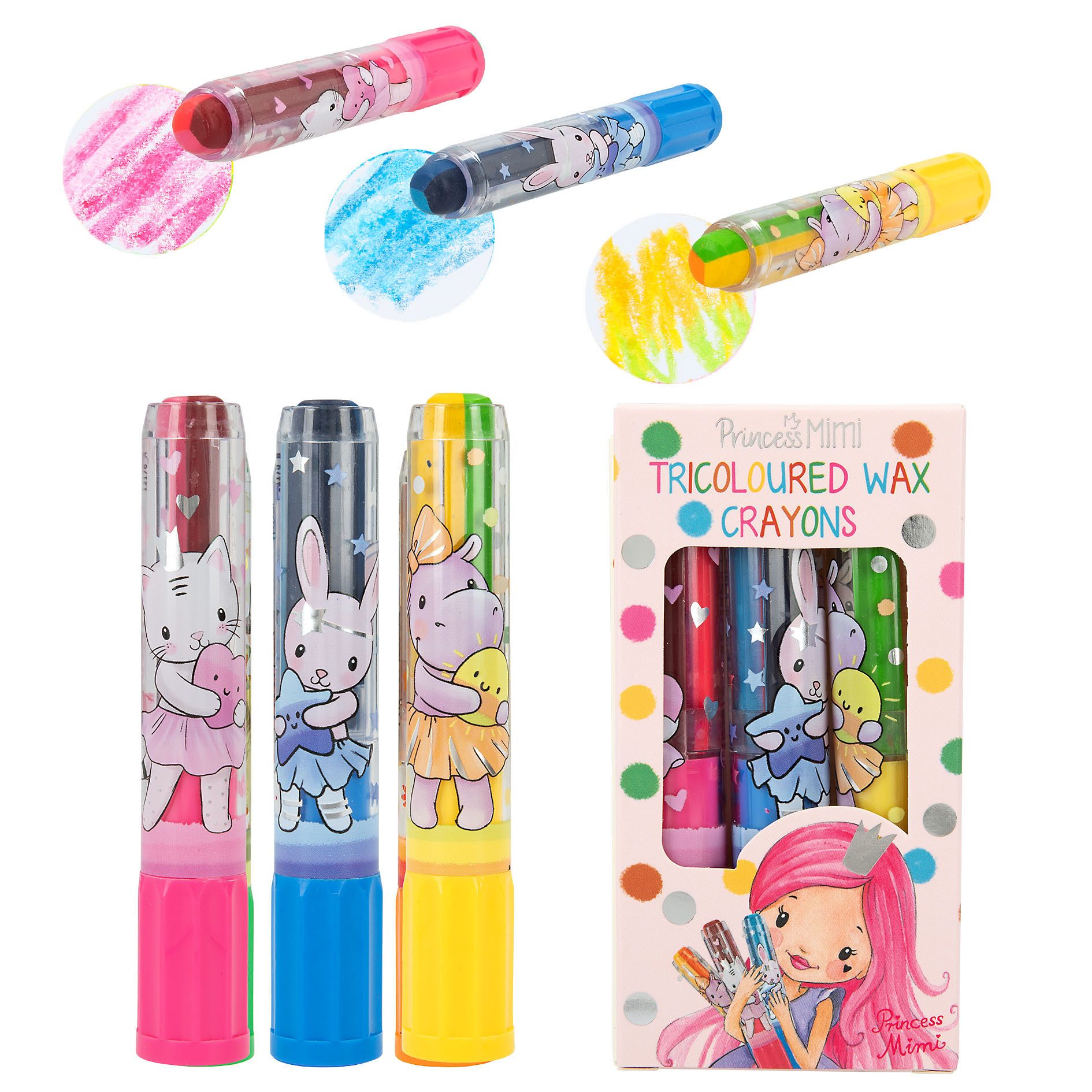 Wachsmalstift DEPESCHE Princess Mimi Wachsmaler Set Tricolor