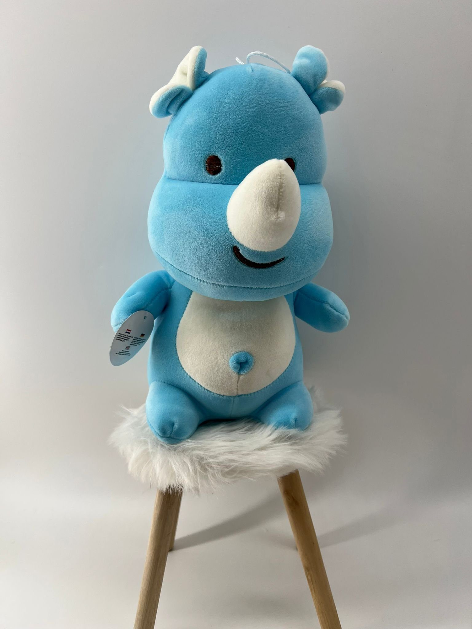 Kuscheltier Kuscheltier Plüschtier XXL 30 cm Nashorn Blau 30 cm aus niciweich