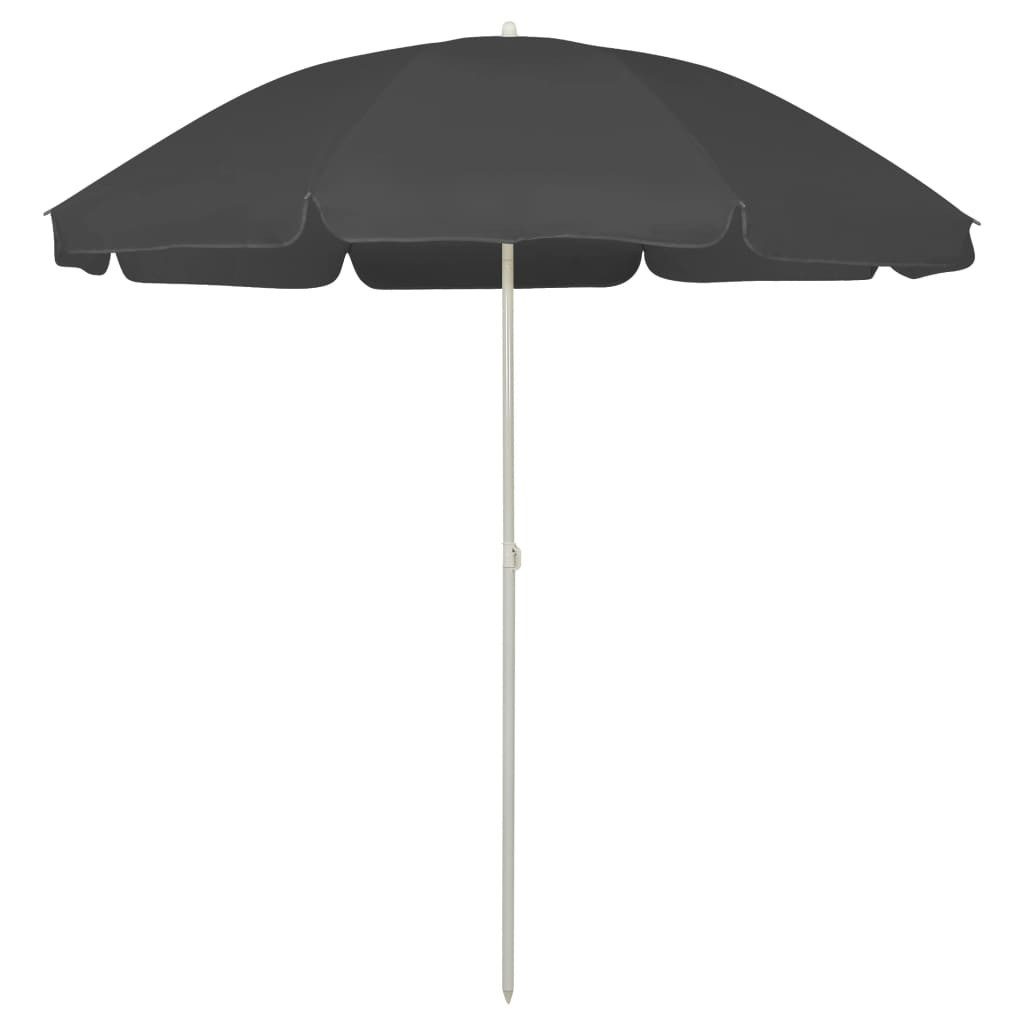 vidaXL Sonnensegel Strandschirm Anthrazit 240 cm, günstig online kaufen