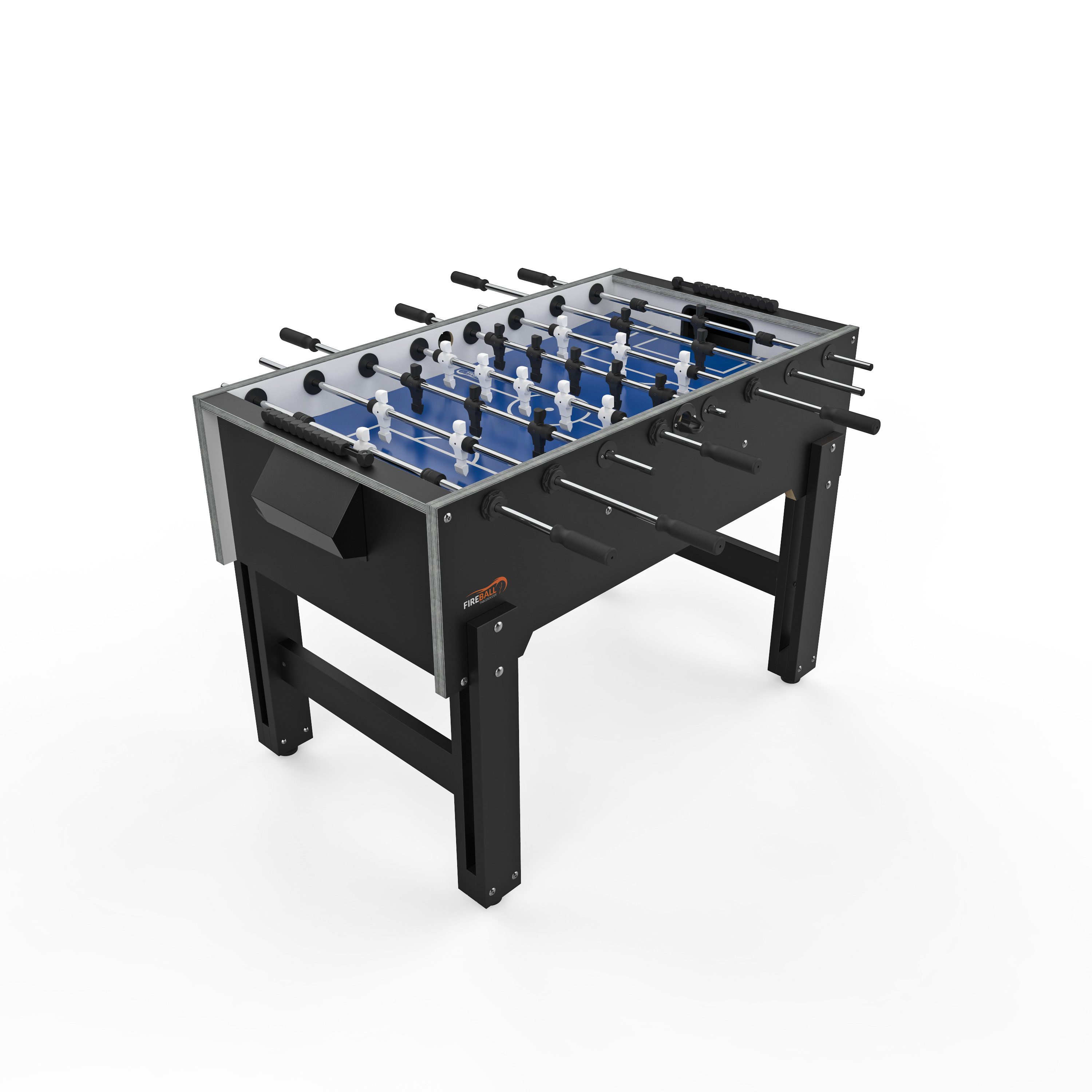 Fireball-Tablesoccer Kickertisch Fireball "Sport" schwarz Tischfußball, Made in Germany