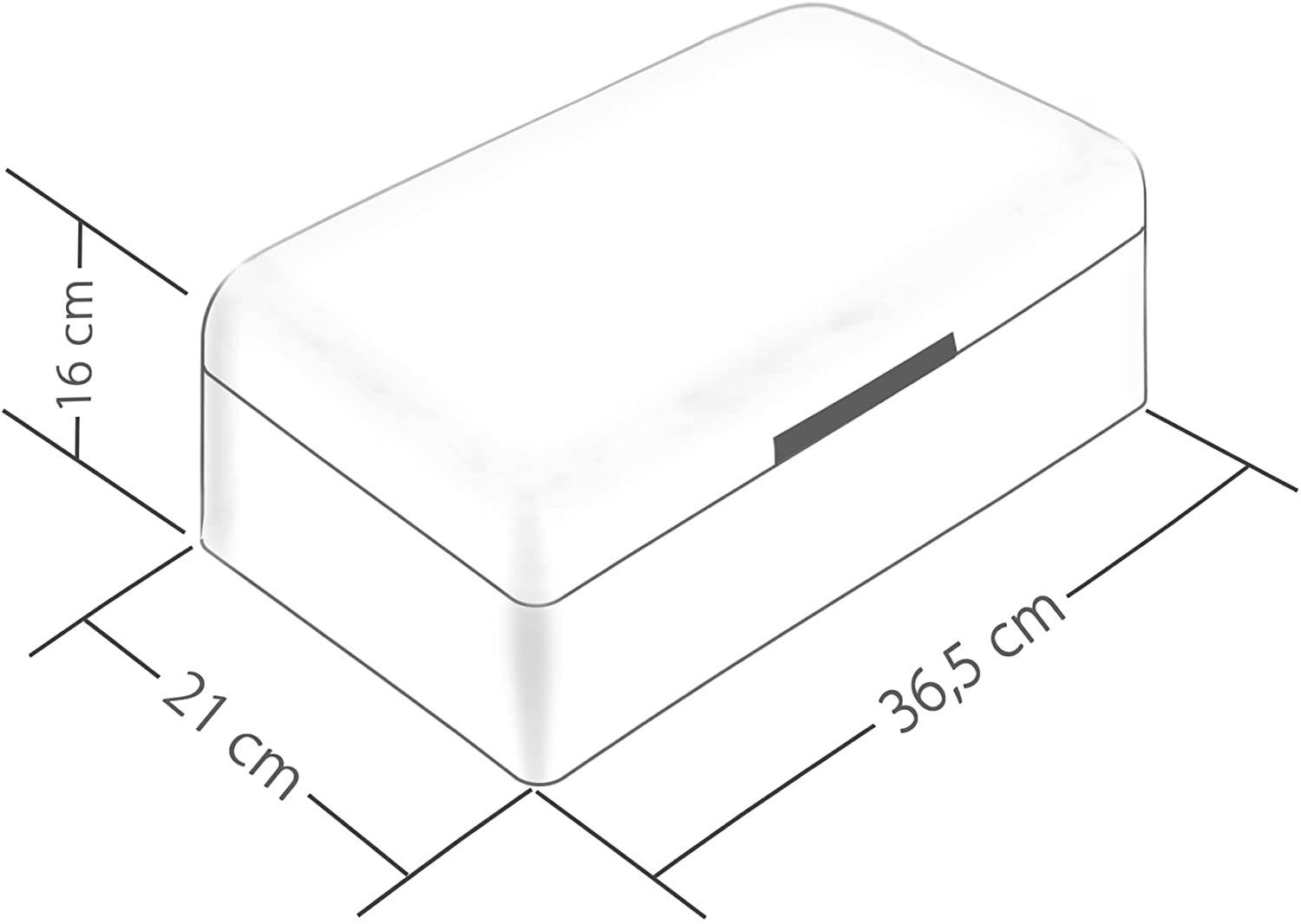 Lashuma Brotkasten, Metall, eckig Küche Mosaik 36x21 cm (1-tlg), Große Aufbewahrungsdose