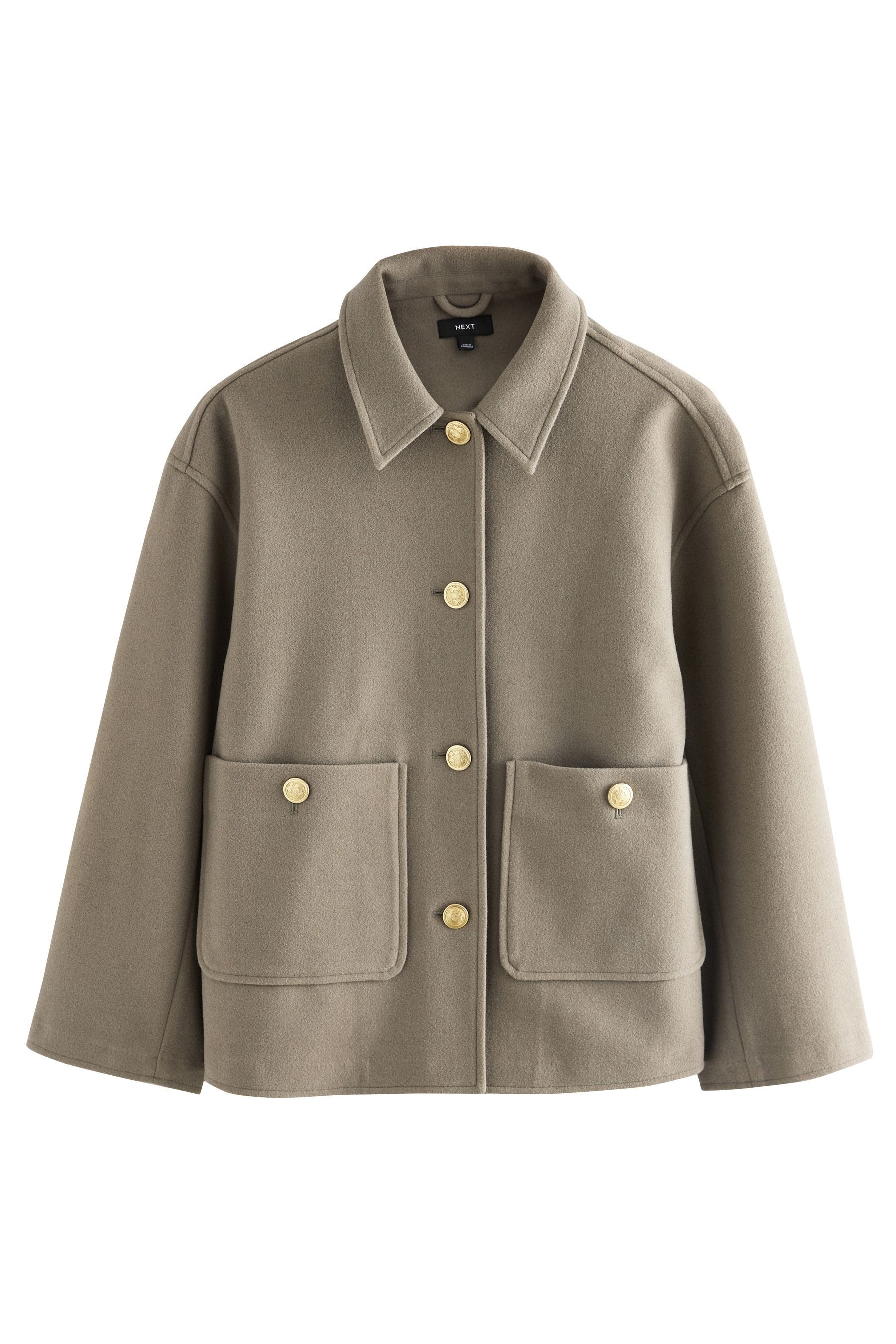 Next Jackenblazer Angeraute Jacke mit Kragen (1-tlg) günstig online kaufen