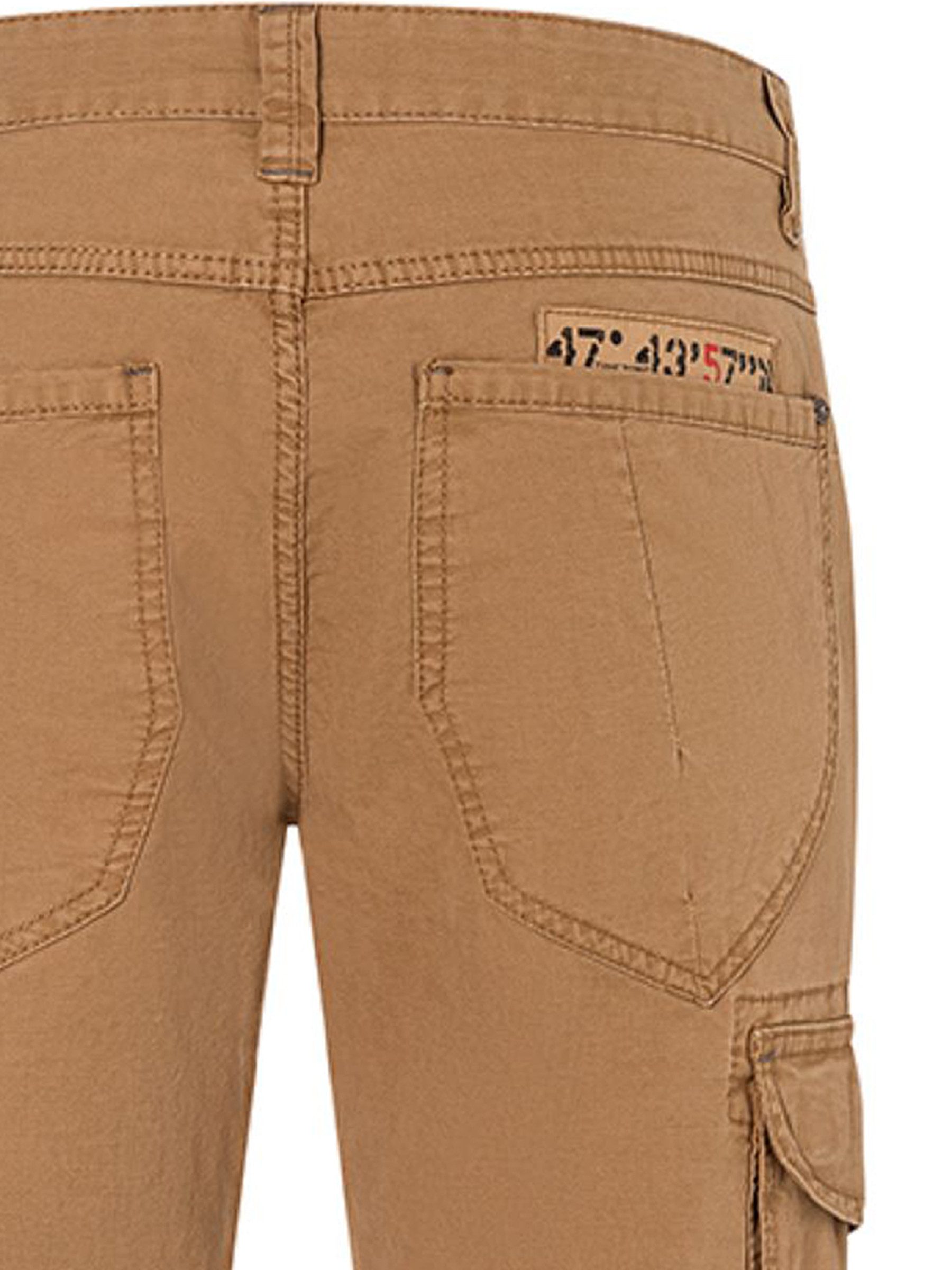 TIMEZONE Cargohose Gerader Schnitt normale Passform Knöchellang für Herren (1-tlg) Baumwolle Normal Fit Einfarbig elastisch Reißverschluss