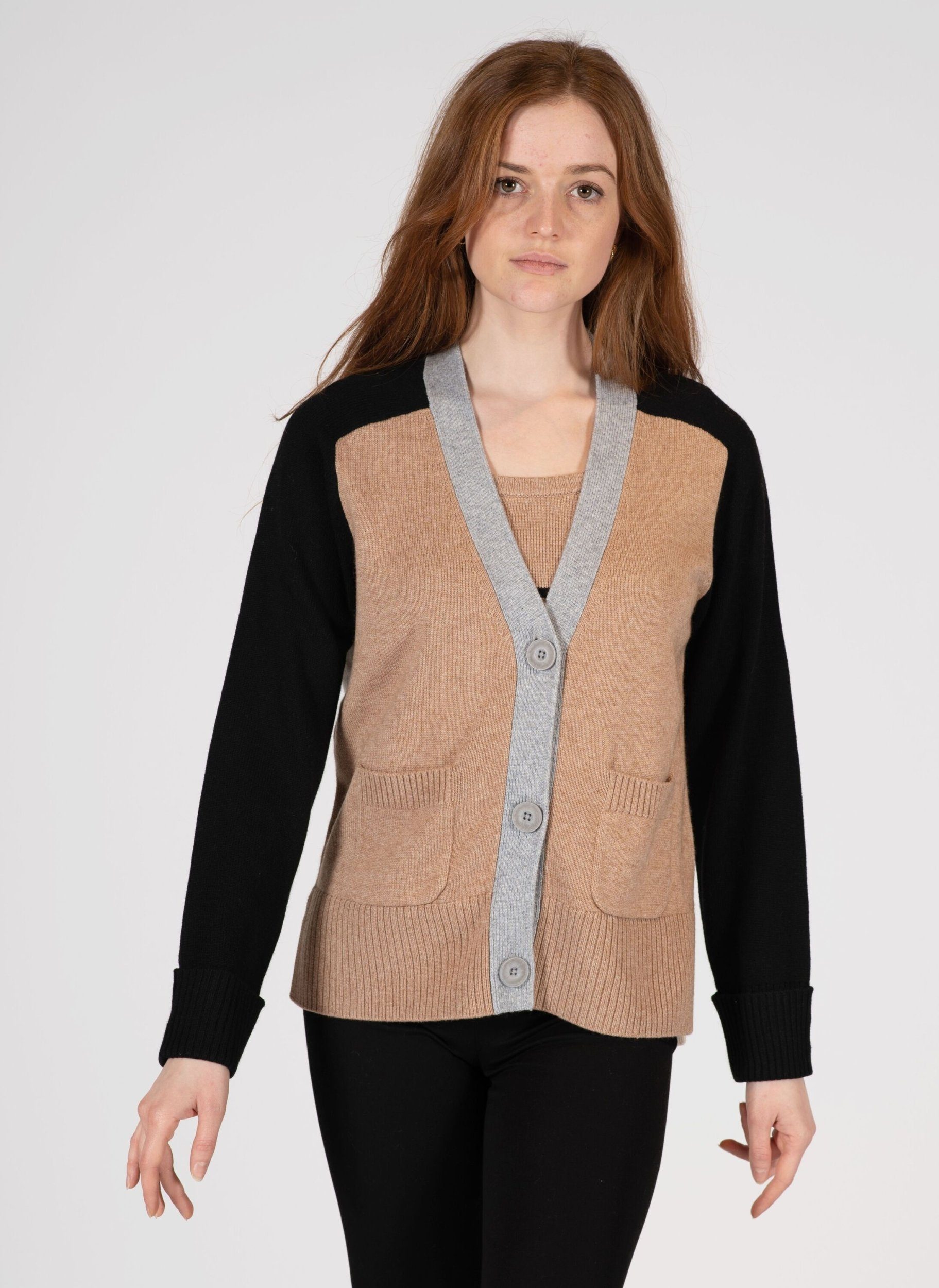 Kurzweste SOFT multicolor Cardigan NOUGAT THE FASHION MULTICOL knitted, PEOPLE