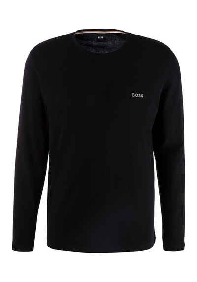 BOSS Langarmshirt Mix&Match LS-Shirt R mit BOSS Stickerei auf der Brust