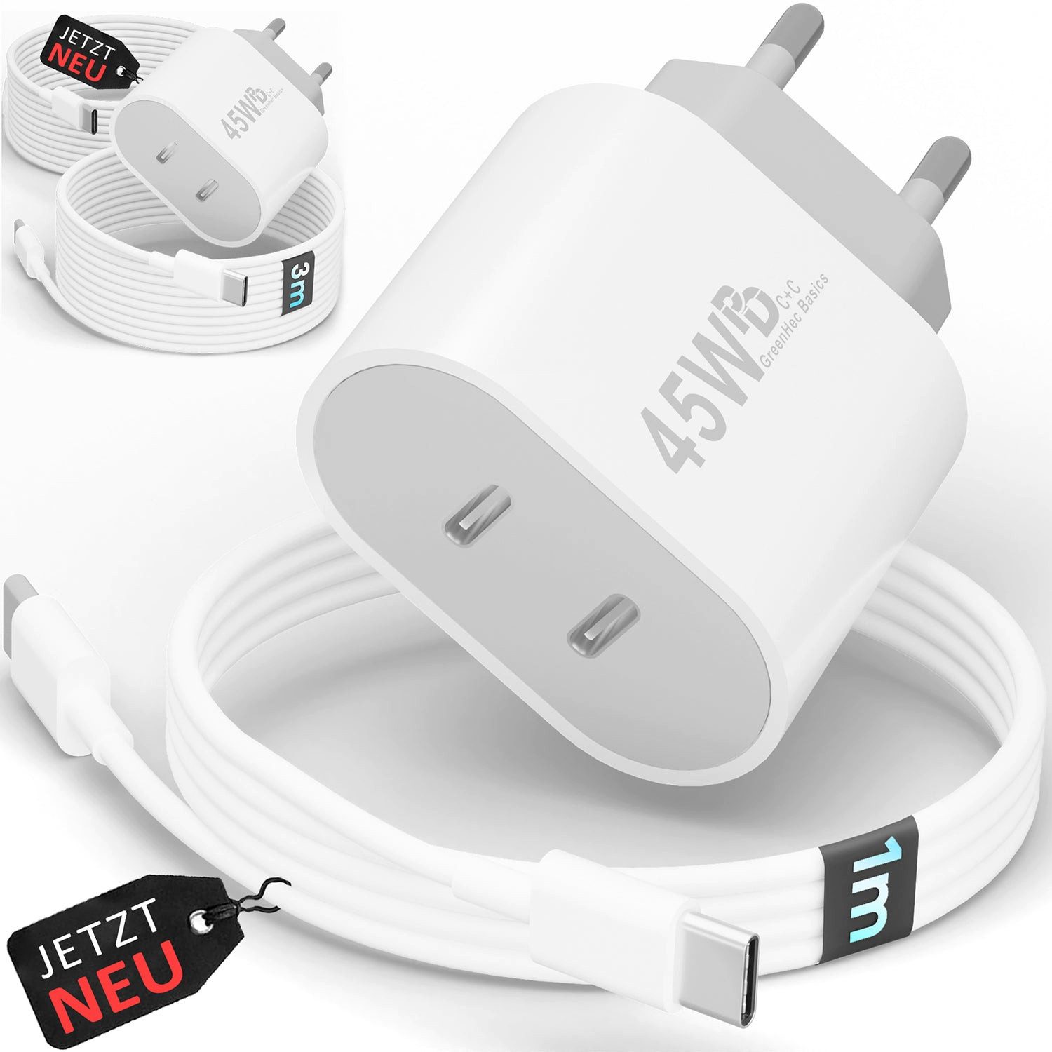 45w USB C Schnellladegerät für Samsung S25 S24 S23 S22 iPhone 16 15 Schnelllade-Gerät