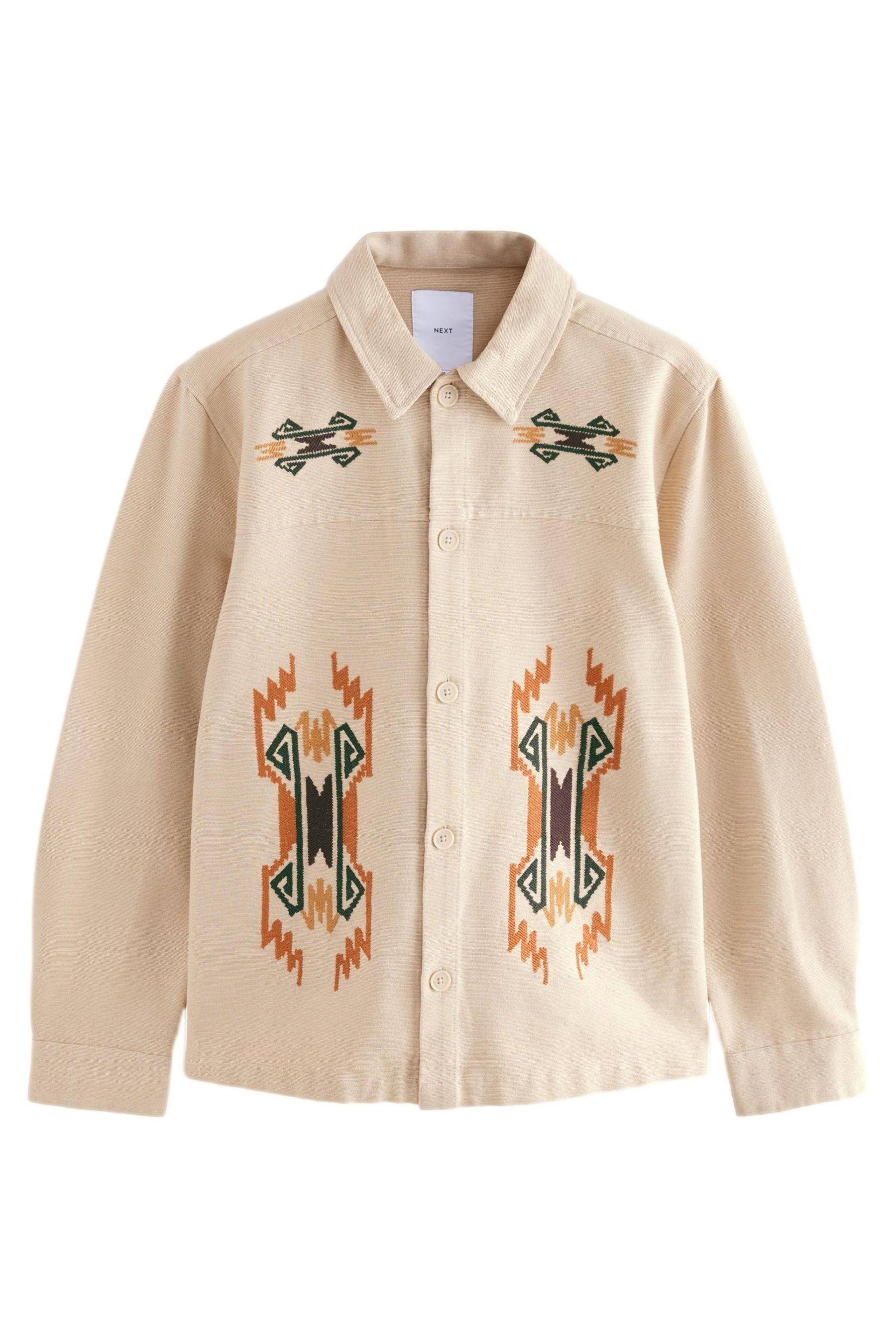 Hemdjacke Bestickte Hemdjacke im Navajo-Stil aus Baumwolle