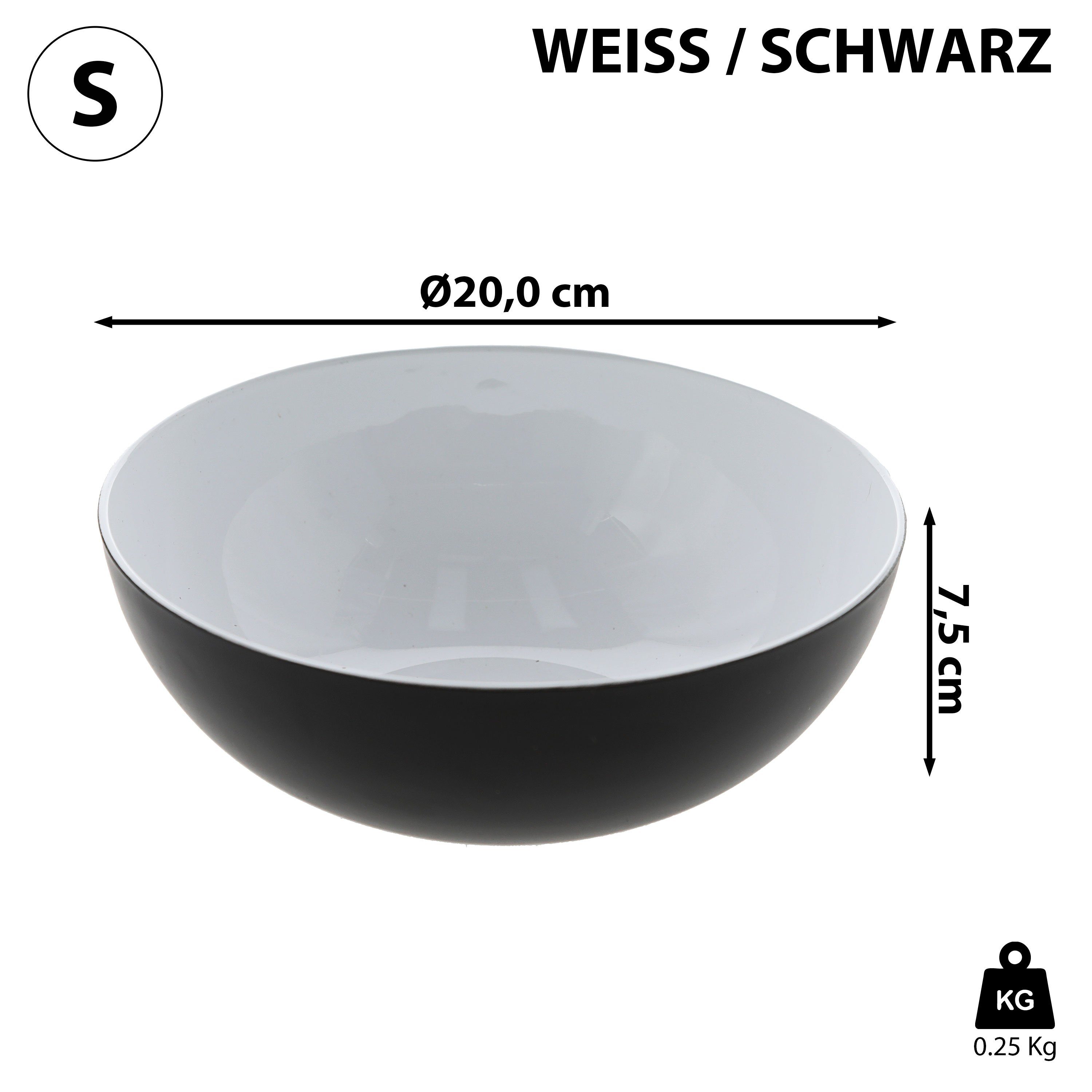 CEPEWA Dekoschale Dekoschale rund weiß schwarz günstig online kaufen
