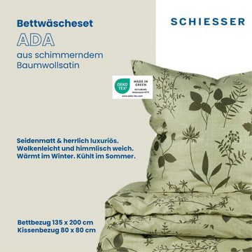 Bettwäsche Ada, Schiesser, Satin, 2 teilig, Botanikprint
