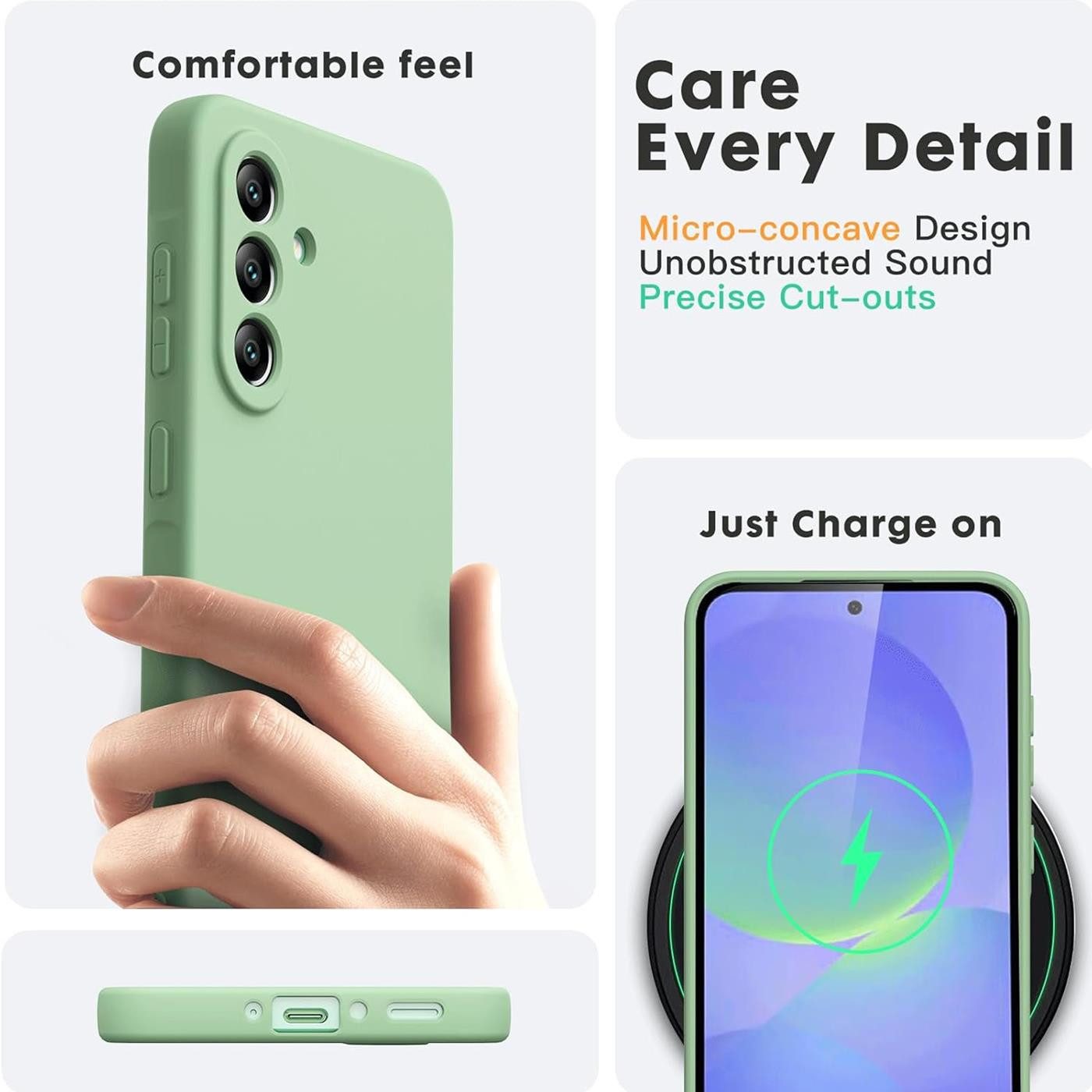 CoolGadget Handyhülle Silikon Colour Series Slim Case für Samsung Galaxy A56 5G 6,7 Zoll, Hülle weich Handy Cover für Samsung A56 5G Schutzhülle – Bild 5 von 5