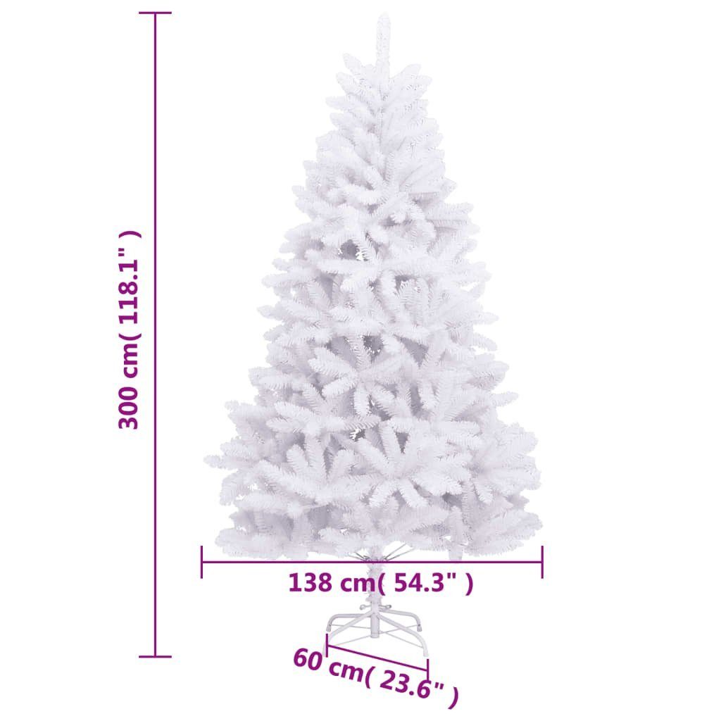 Künstlicher Künstlicher Weiß vidaXL Klappbar 300 mit Weihnachtsbaum cm Weihnachtsbaum Ständer