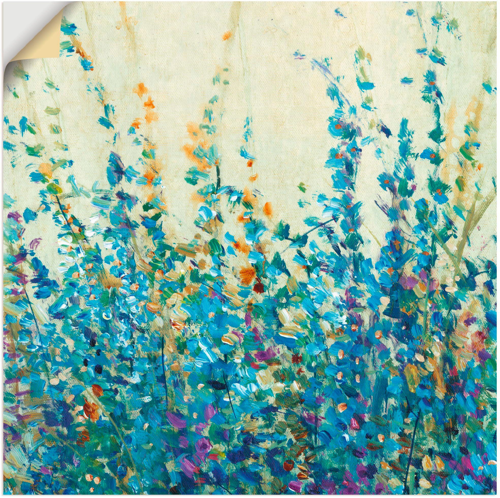 Artland Wandbild Blautöne als versch. (1 oder Blumenwiese II, Wandaufkleber Alubild, St), Poster in Leinwandbild, Größen