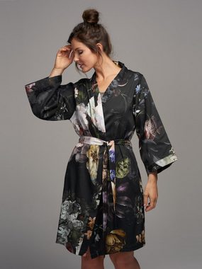 Essenza Kimono Sarai Fleur Festive, Kurzform, Baumwolle, Kimono-Kragen, Gürtel, mit wunderschönem Blumenprint