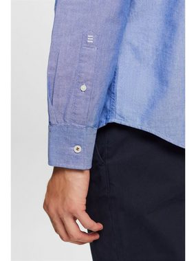 Esprit Langarmhemd Button-Down-Hemd aus Baumwollpopeline
