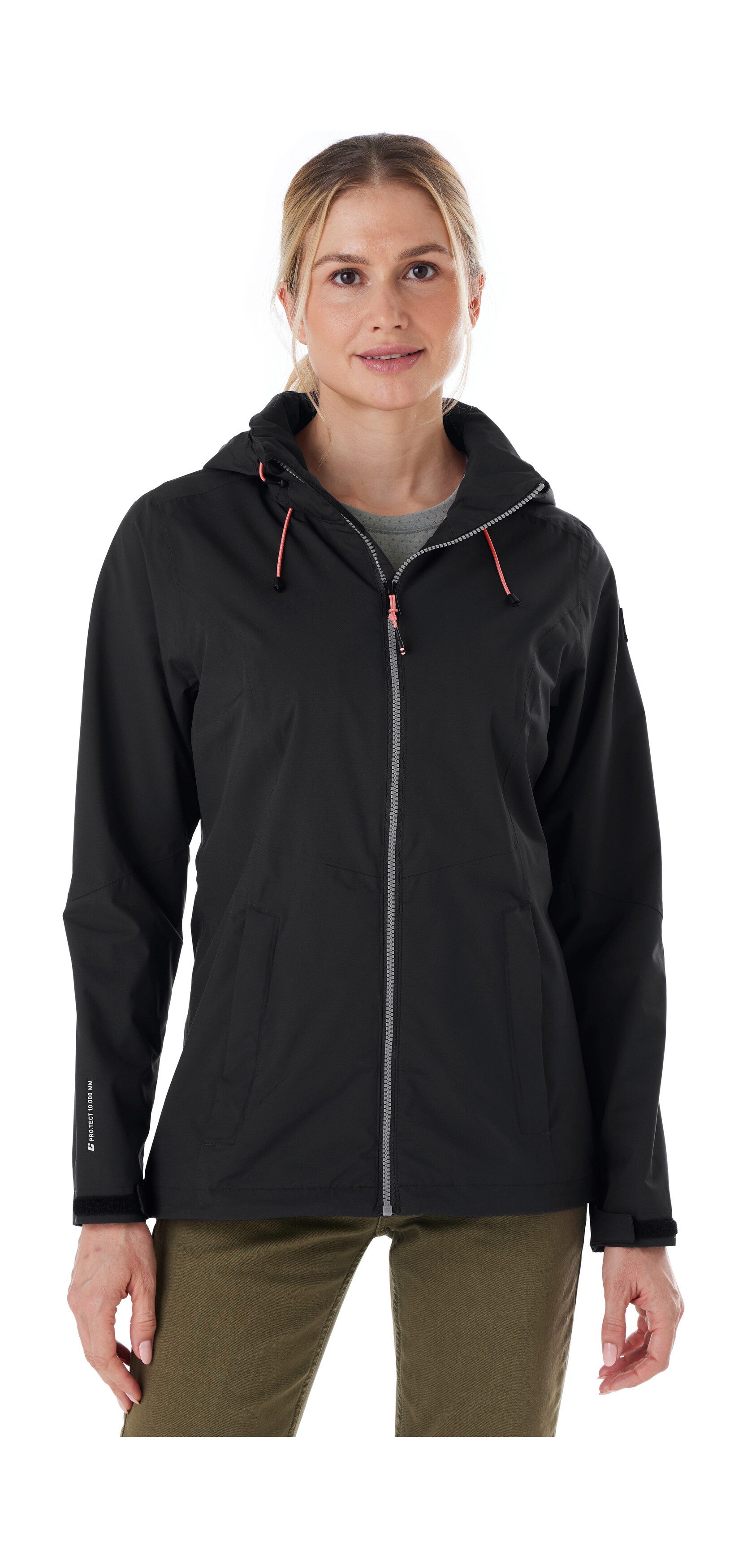 Killtec Outdoorjacke Damen Regenjacke OOKS 1 Leichte, wasser- und winddichte Jacke, atmungsaktiv, abnehmbare Kapuze