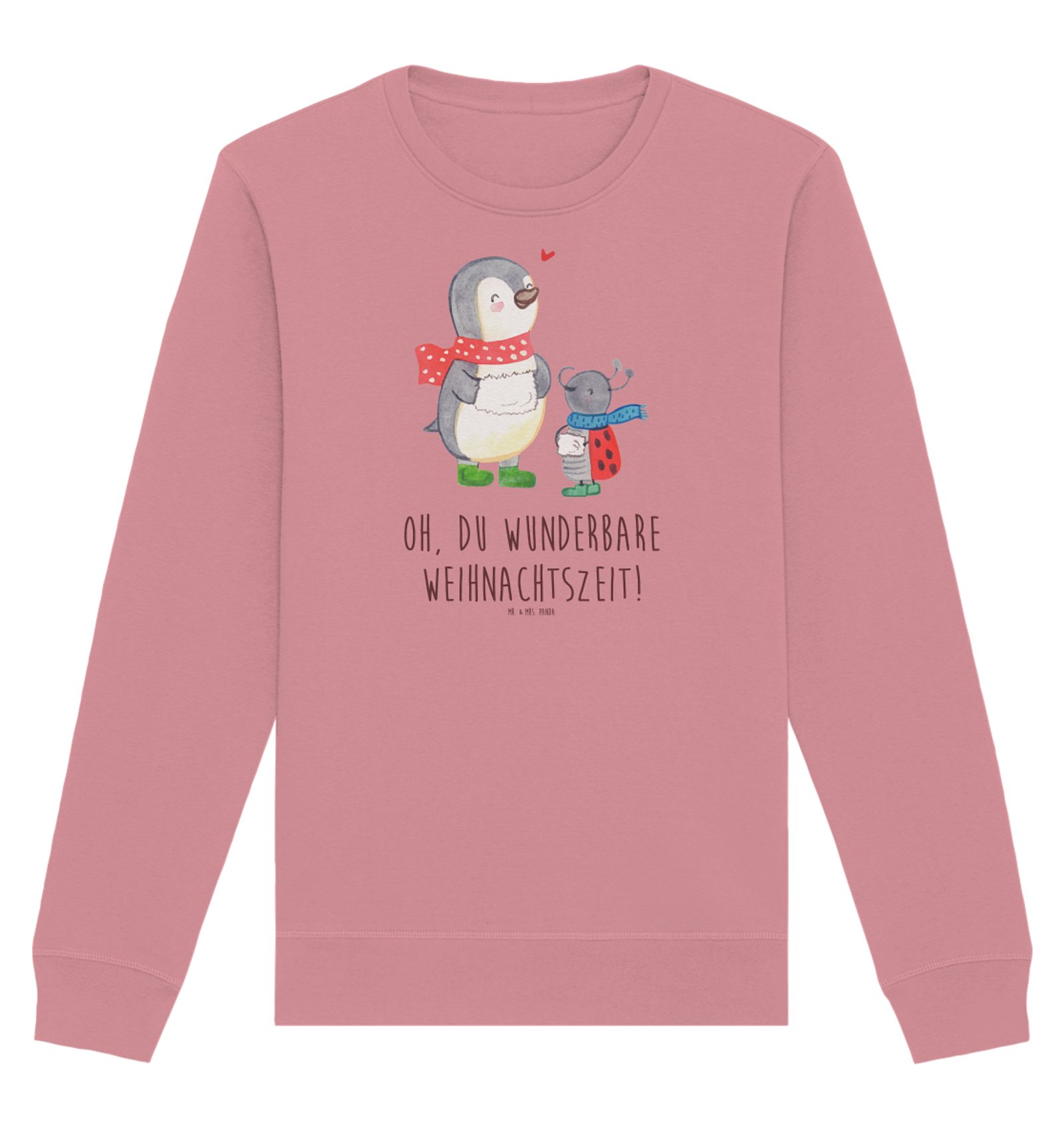 Longpullover Smörle Winterzeit Größe M - Canyon Pink - Geschenk, Weihnachten Grüße