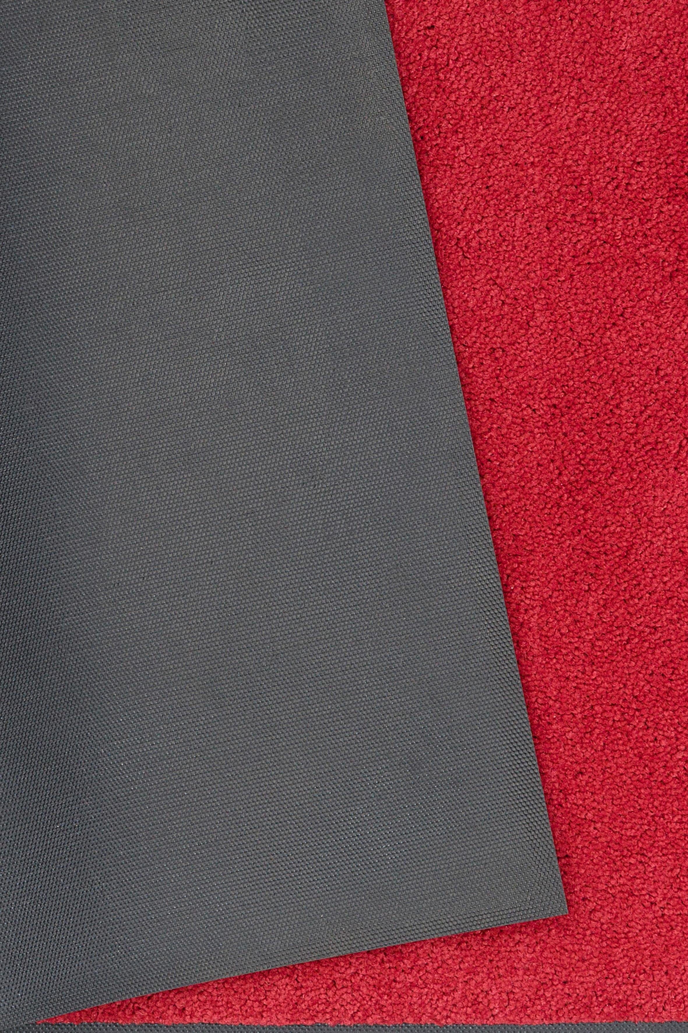 Fußmatte Lavea, rot Uni-Farben, In- 9 rechteckig, und Outdoor-Teppich, andas, Höhe: waschbar mm, Schmutzfangmatte