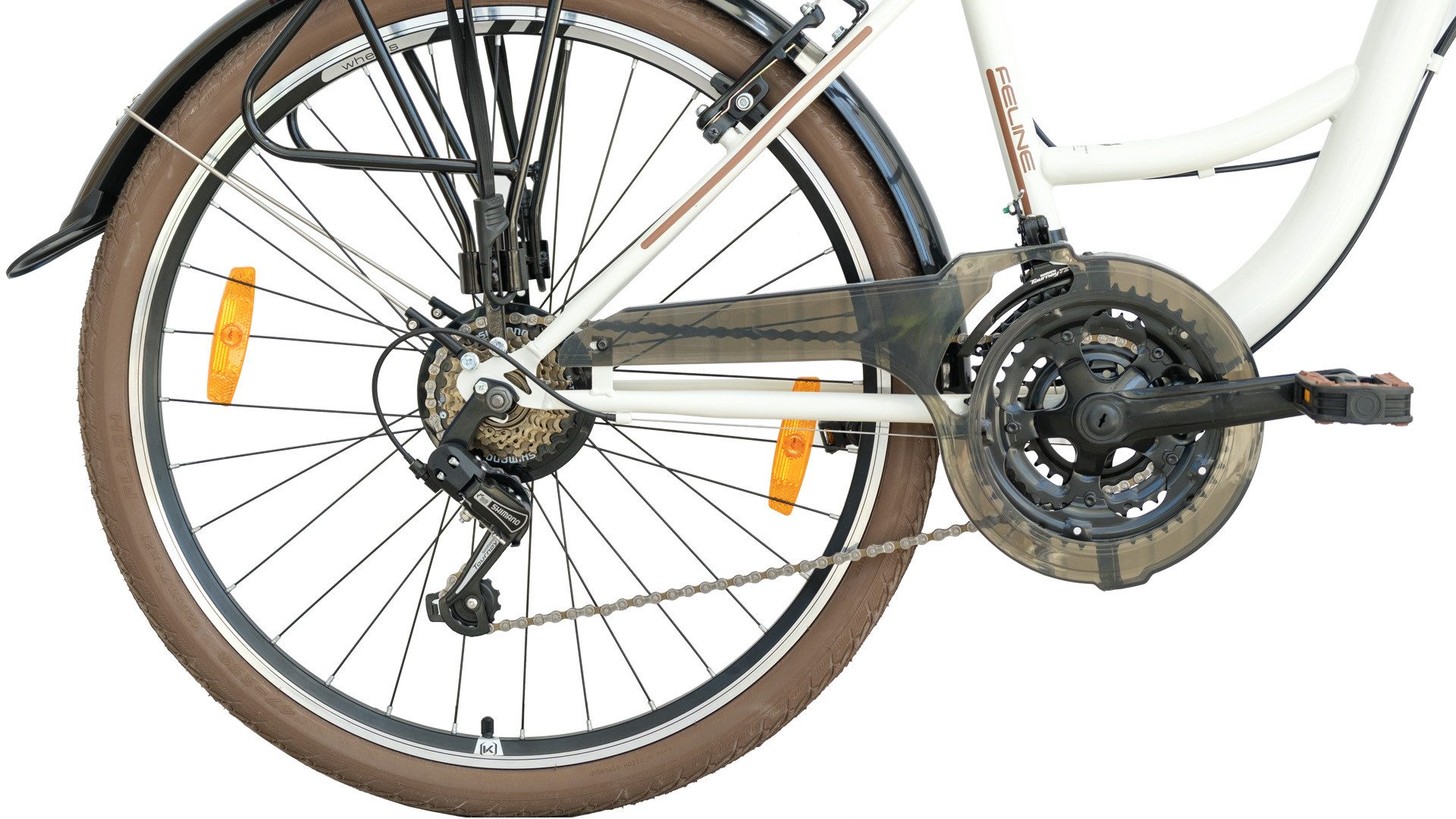 LUCHS Cityrad Feline Damenfahrrad 28 Zoll – Cityfahrrad Hollandrad – Citybike, 21 Gang SHIMANO, Frontkorb – Citybike für Alltag & Freizeit