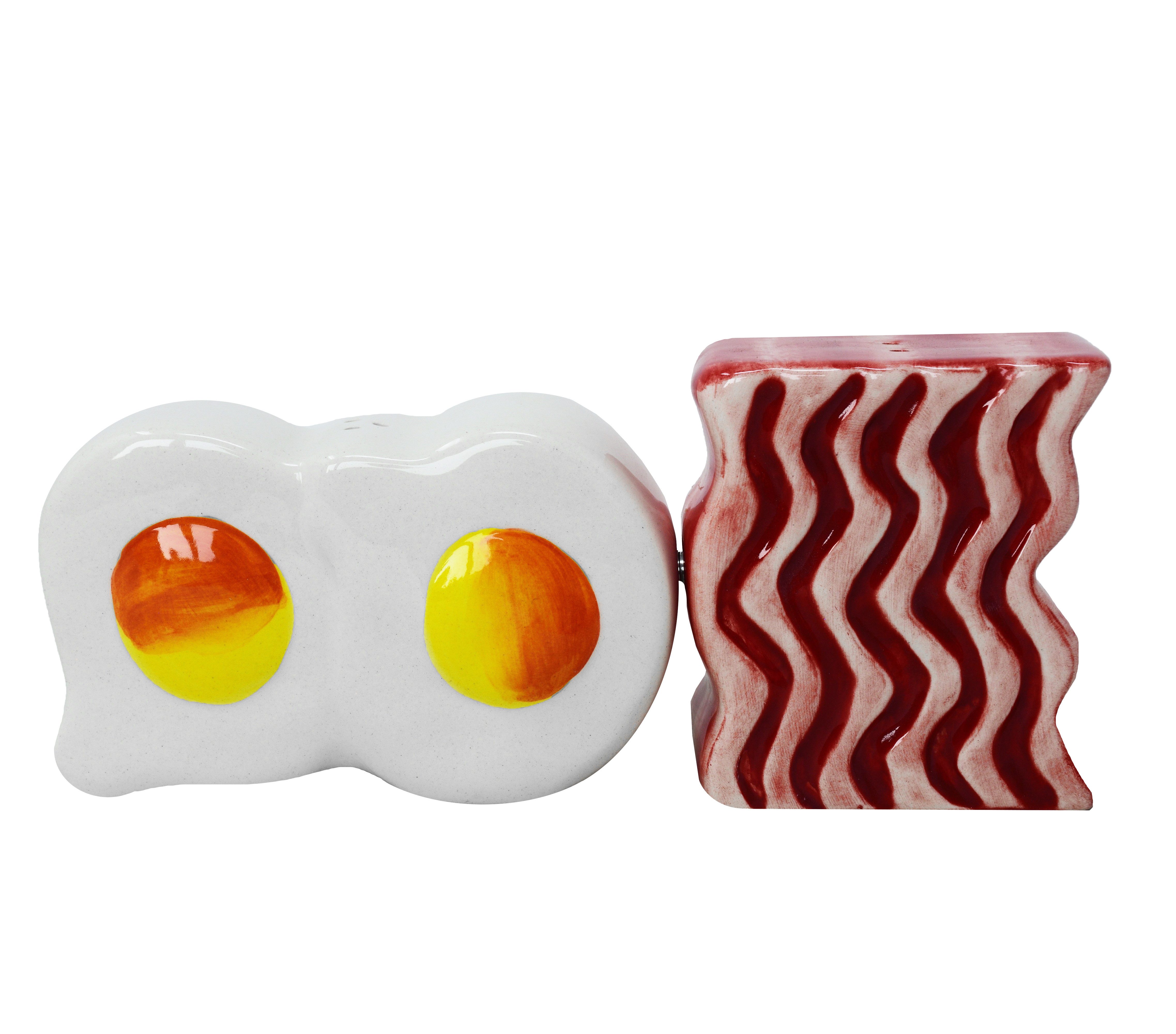 MystiCalls Salz- / Pfefferstreuer Salz- und Pfefferstreuer Bacon und Ei Speck Egg Frühstück, (2-tlg), Mit Magneten verbunden