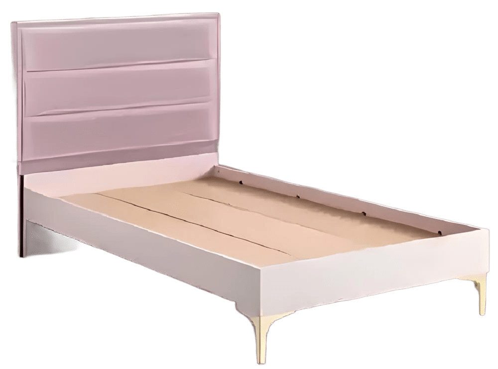 Xlmoebel Jugendbett Luxuriöses Jugendzimmer in rosa Holzmöbeln für stilbewusste Damen (1-tlg., Kinderbett), Hergestellt in Europa