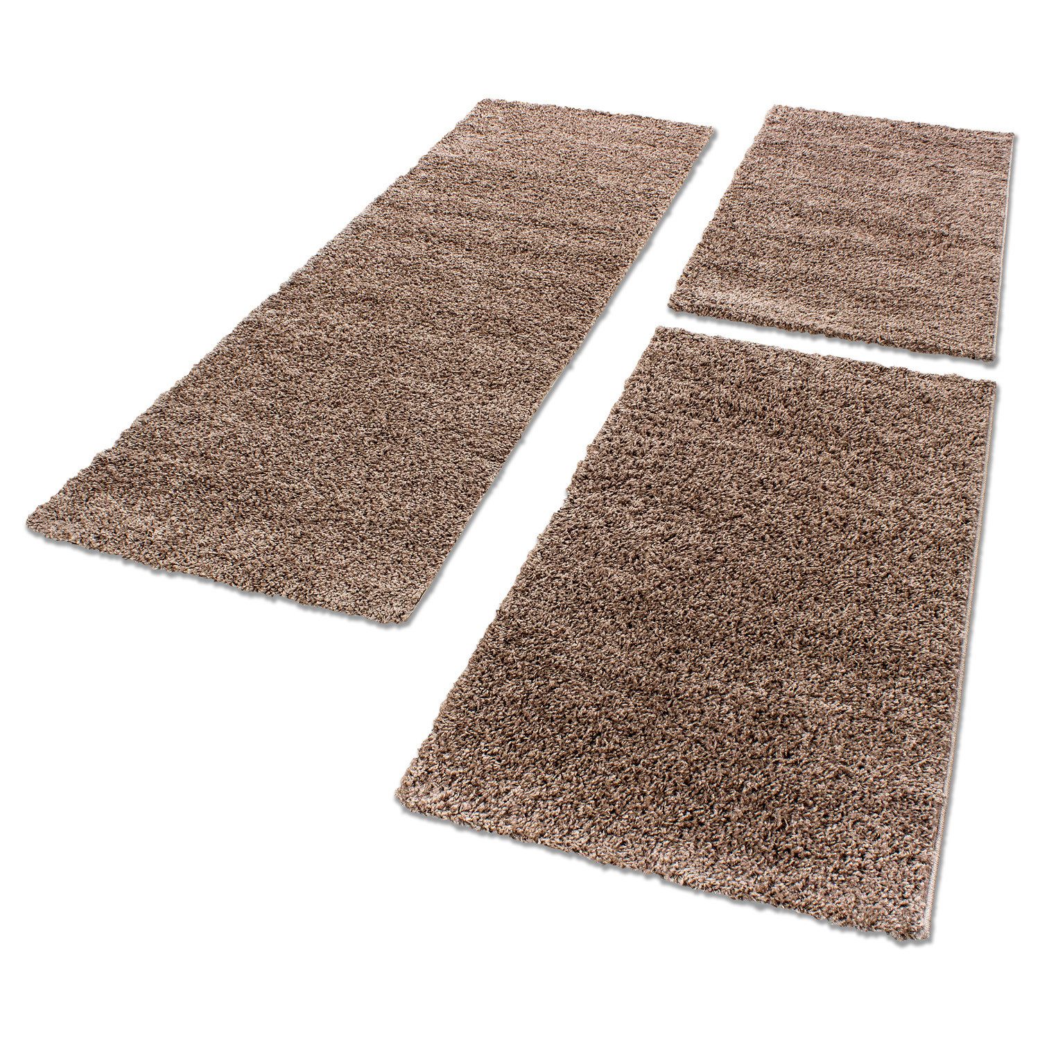 Carpettex Hochflor-Bettumrandung Unicolor - Einfarbig, Höhe 30 mm, (Bett-Se günstig online kaufen