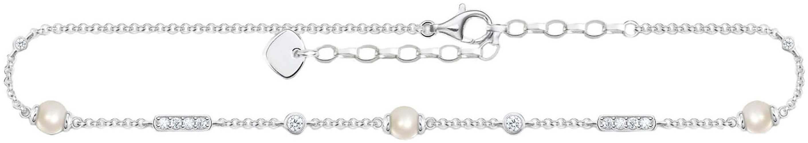 THOMAS SABO Fußkette mit Perlen und wei...