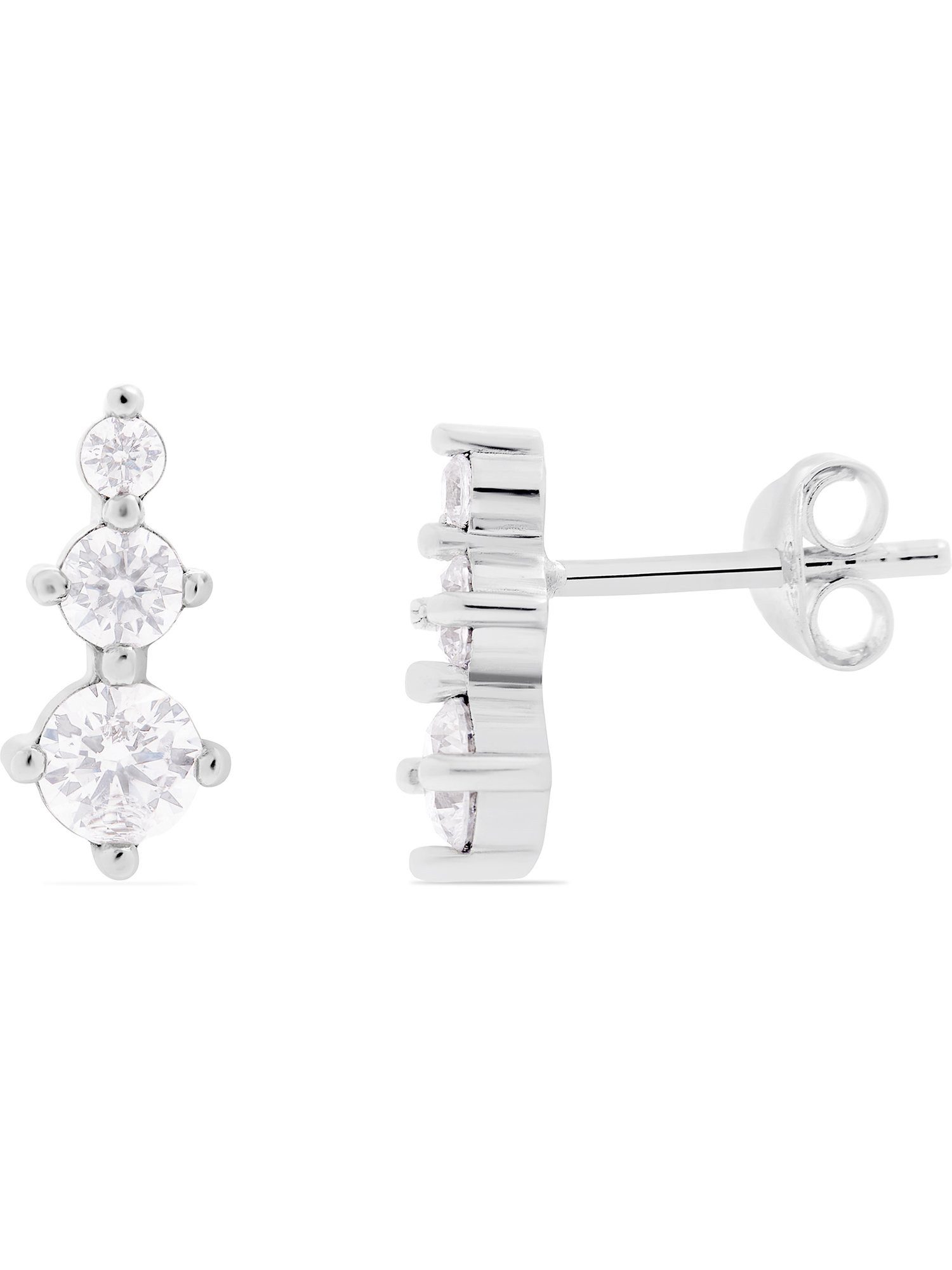 FAVS Paar Ohrstecker FAVS Damen-Ohrhänger 925er Silber 6 Zirkon