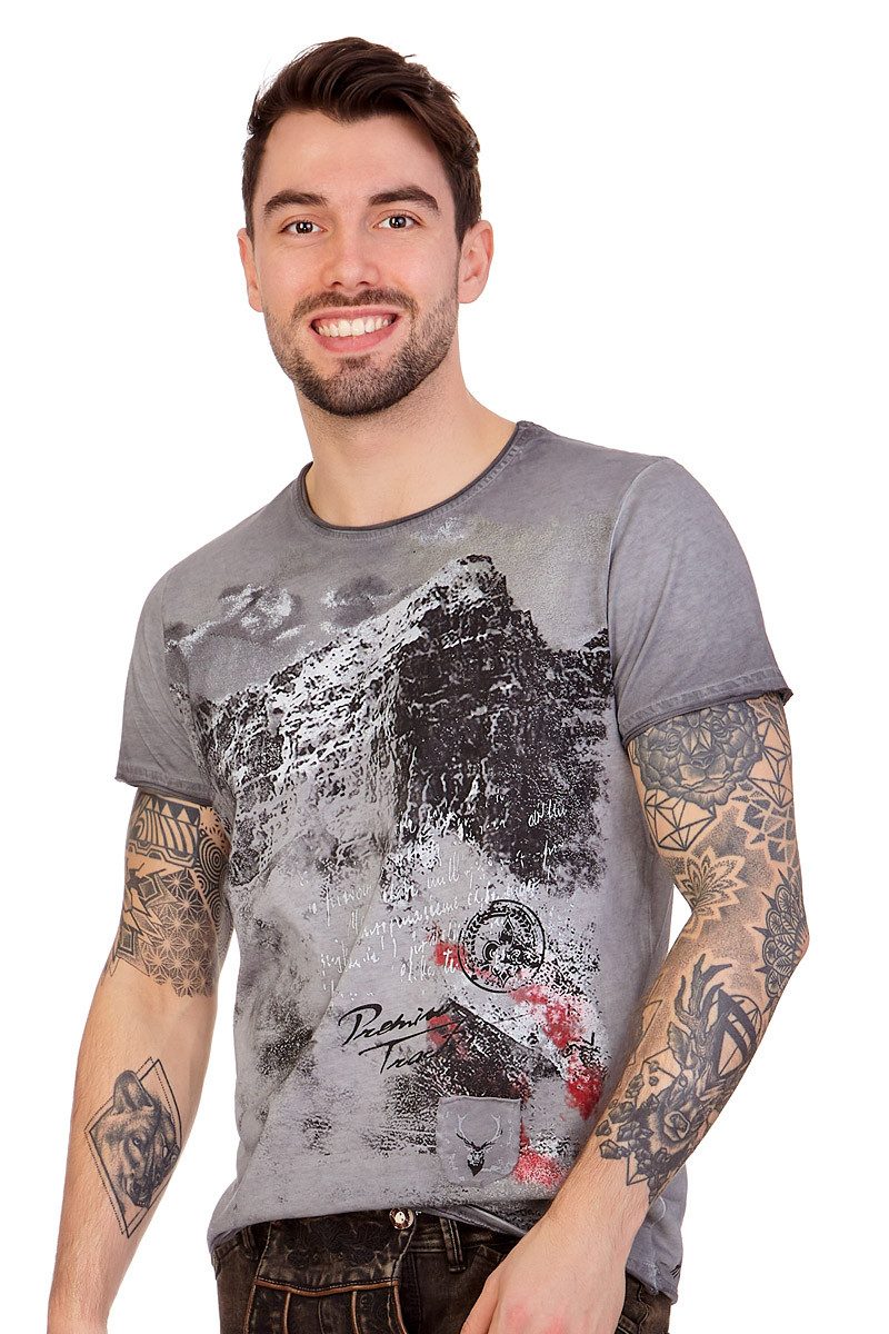 Hangowear Trachtenshirt Trachtenshirt Herren - EBERHARD AUSTRIA - grau